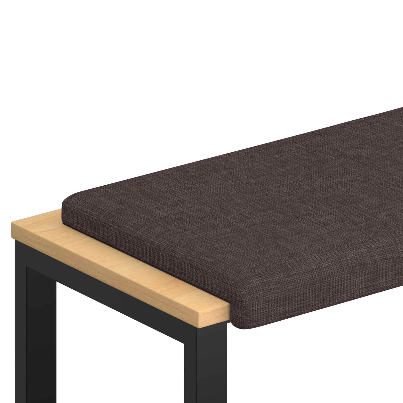 Bänk kudde Tyg Mörkbrun Djup 35 cm