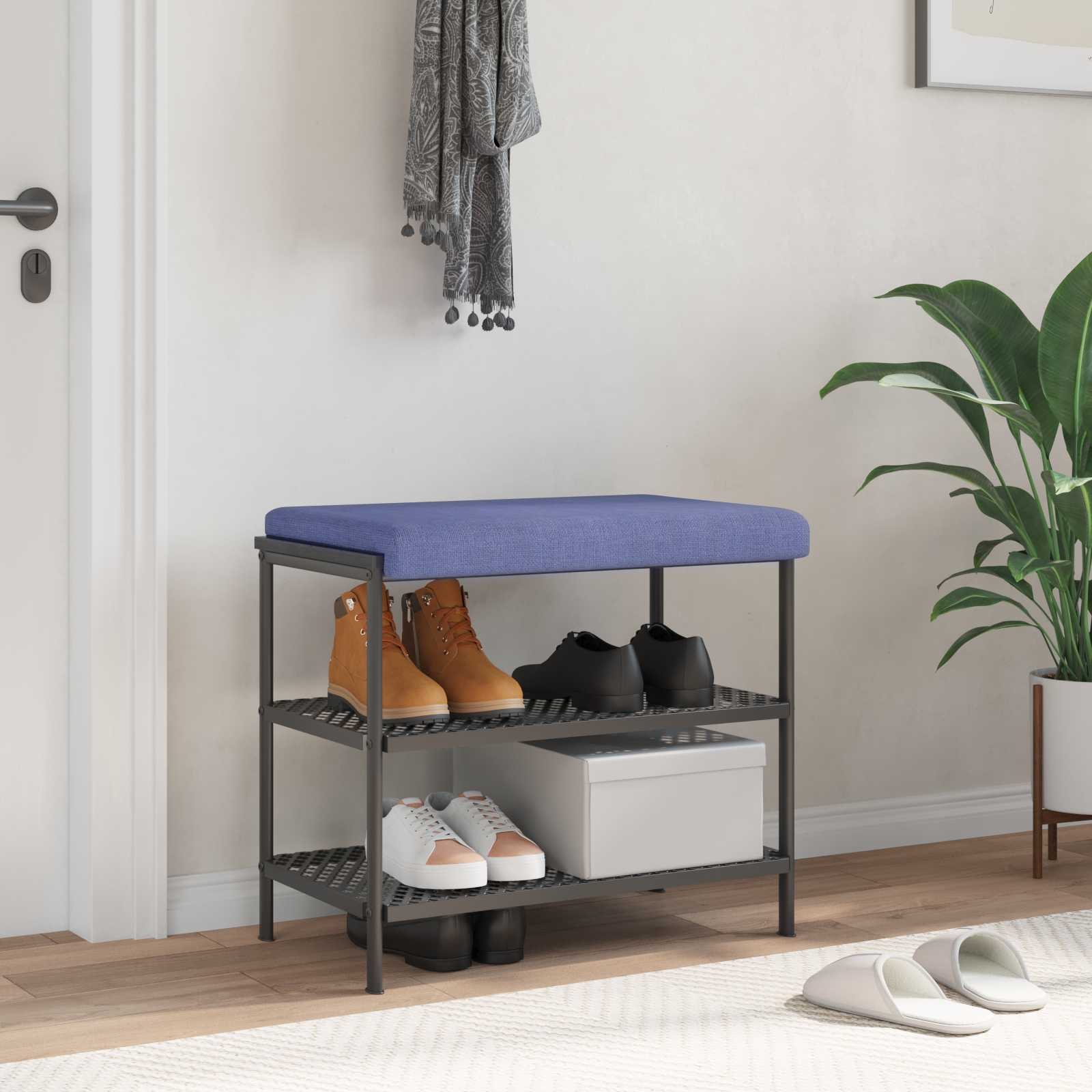 Bänk kudde Tyg Jeansblå Djup 35 cm