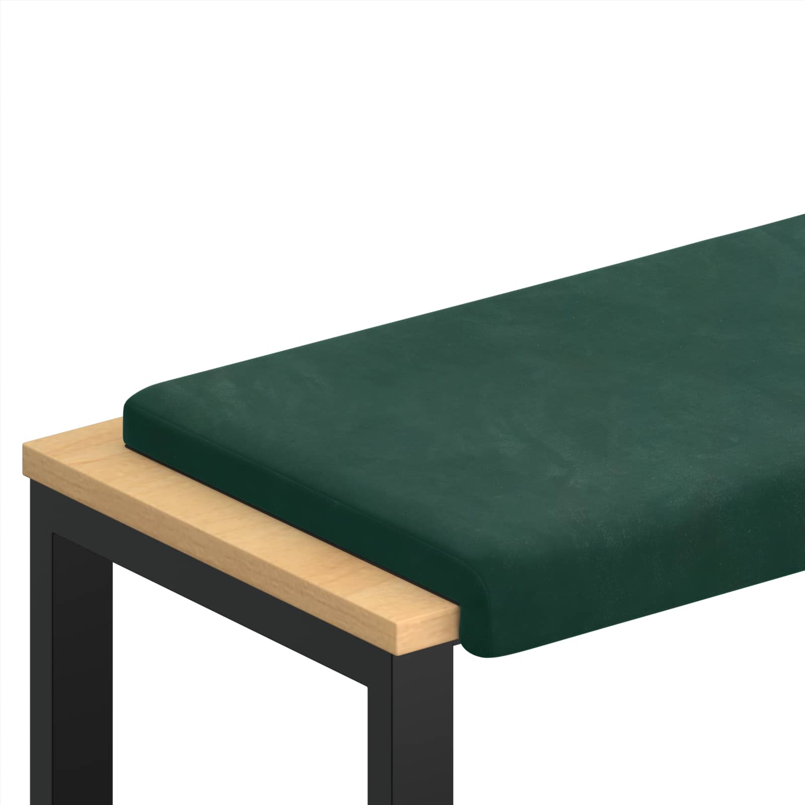 Bänk kudde Sammet Mörkgrön Djup 35 cm