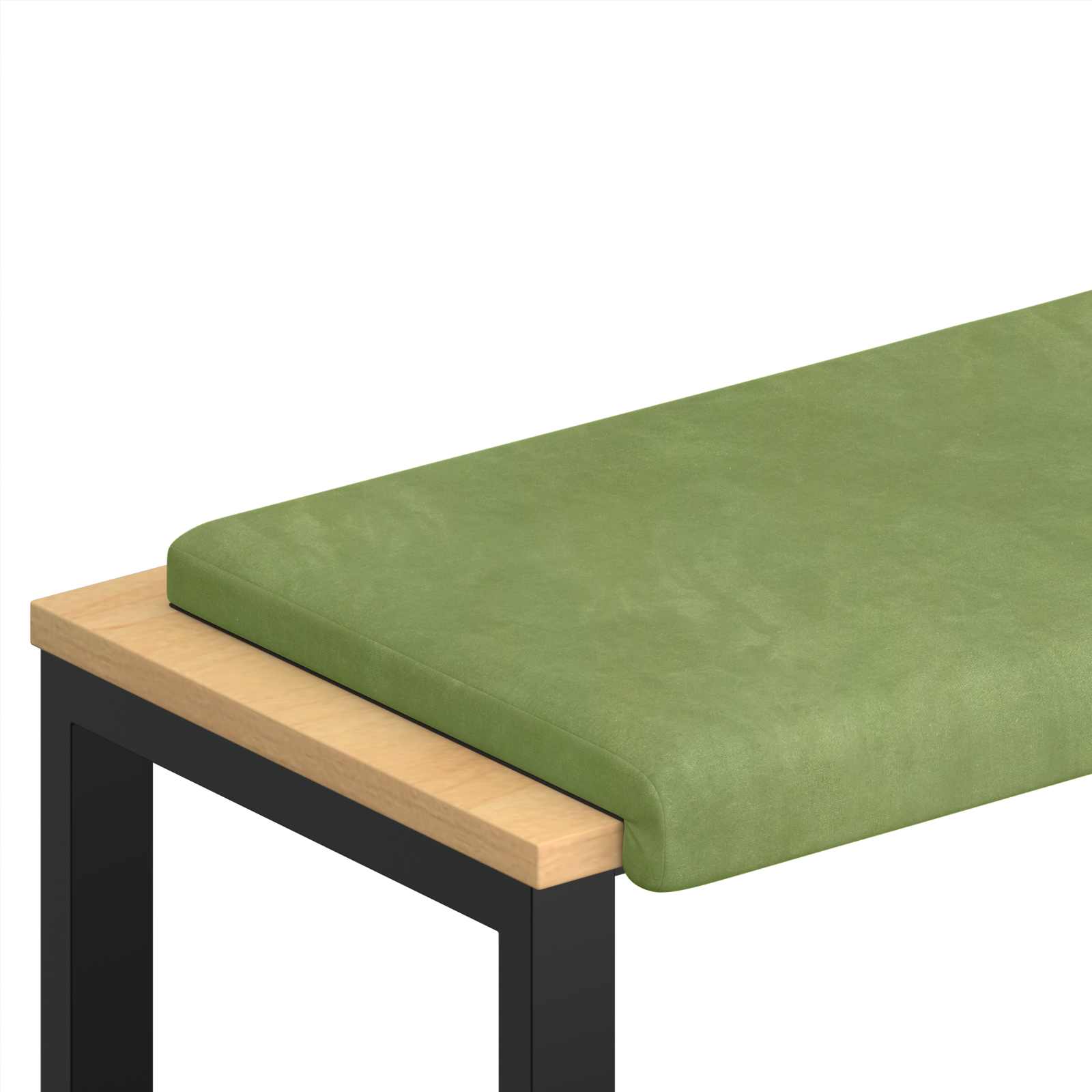 Bänk kudde Sammet Ljusgrön Djup 35 cm