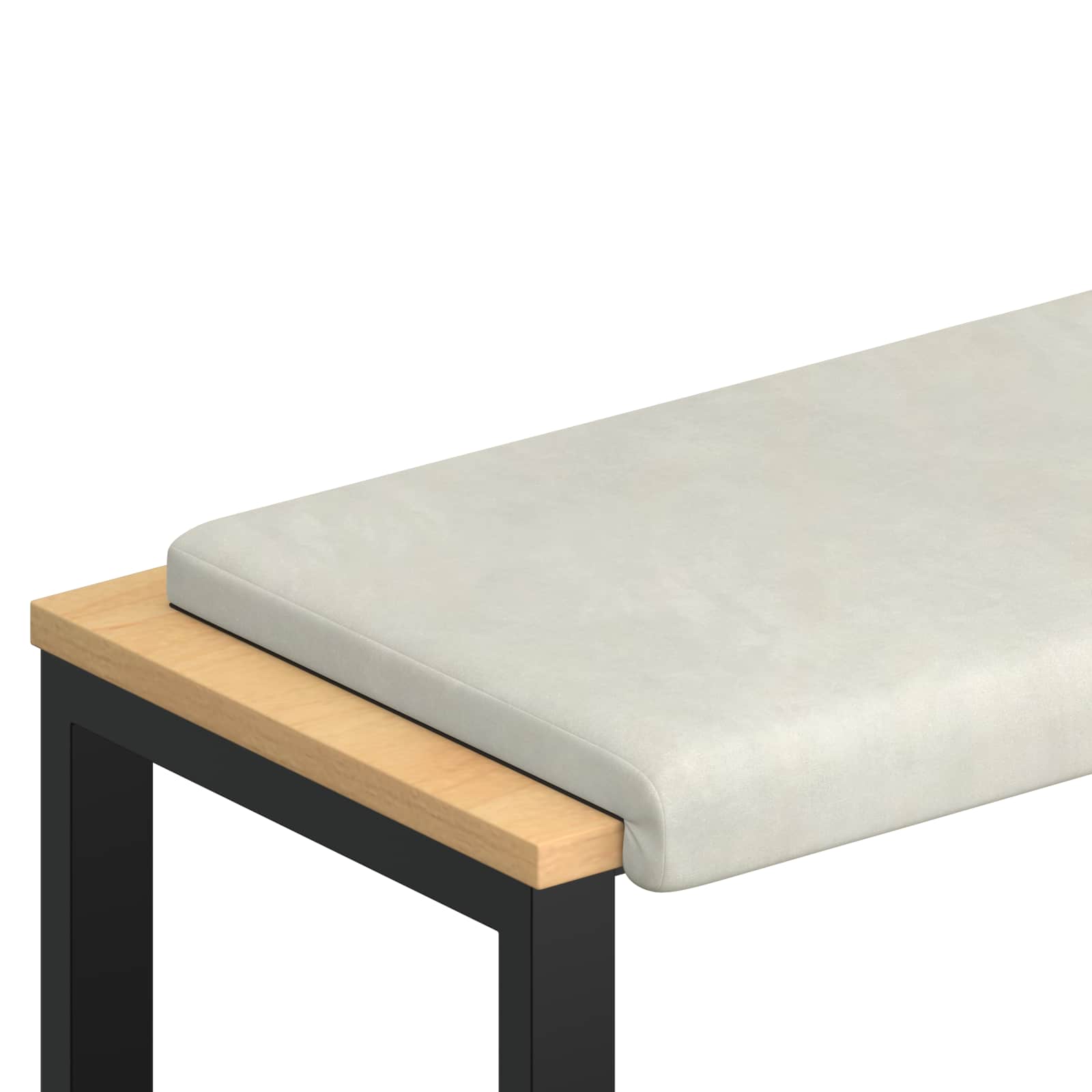 Bänk kudde Sammet Gräddvit Djup 35 cm