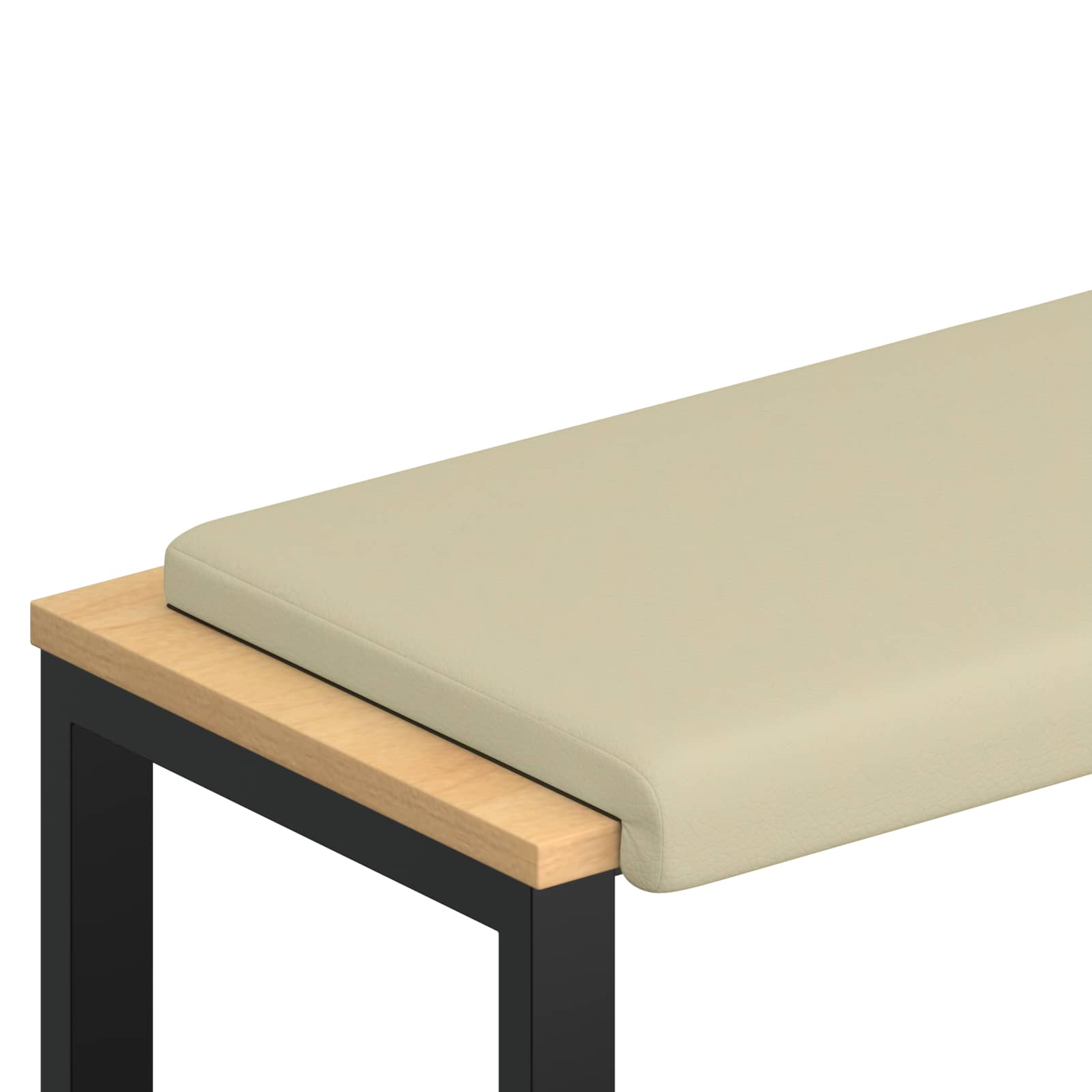 Bänk kudde Konstläder Gräddvit Djup 35 cm