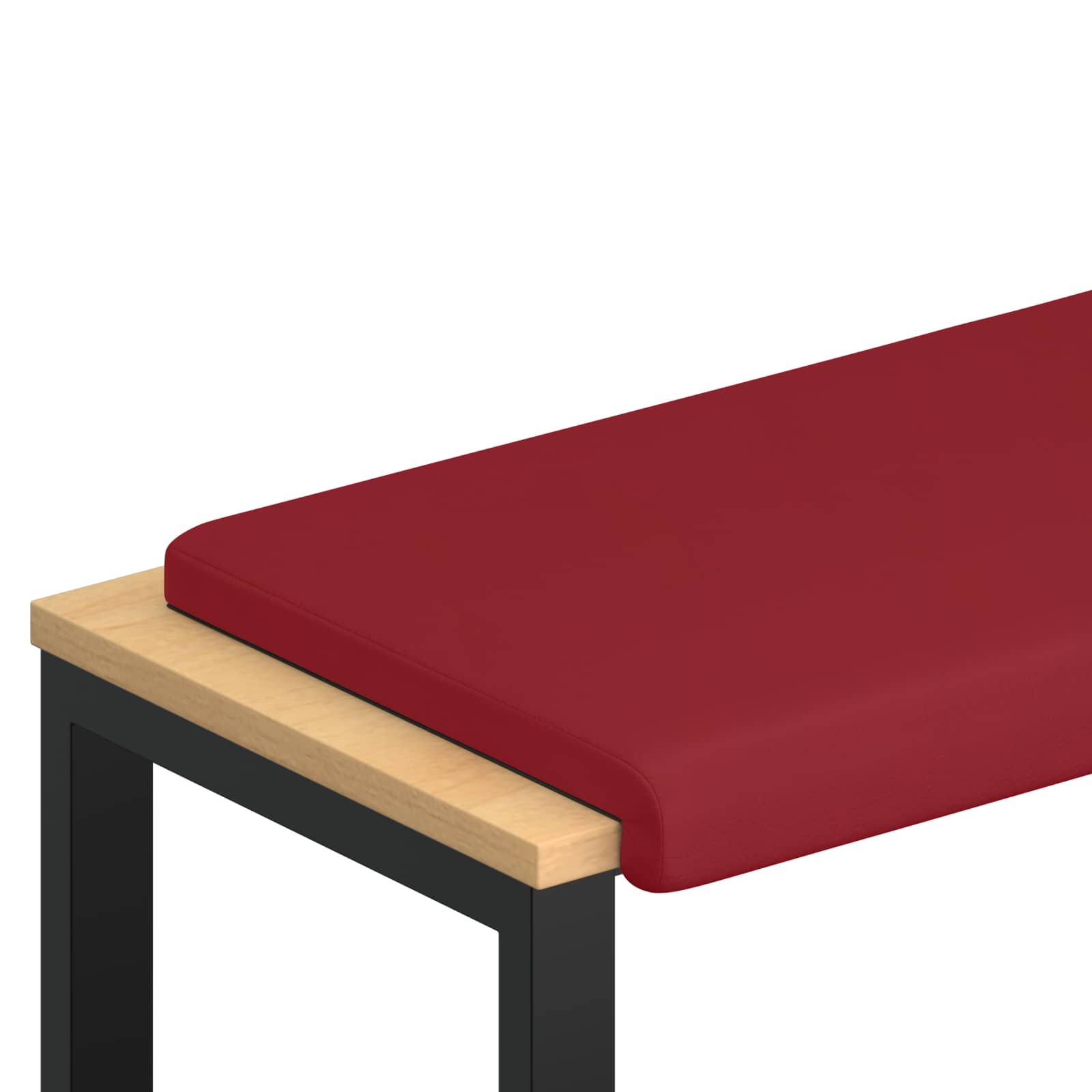 Bänk kudde Konstläder Vinröd Djup 35 cm