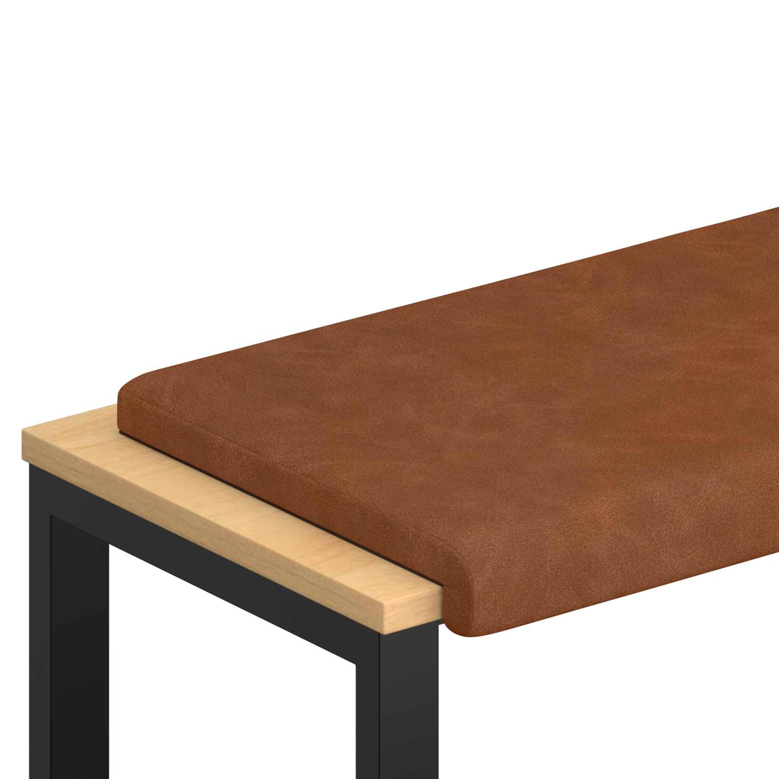 Bänk kudde Konstläder Brun Djup 35 cm