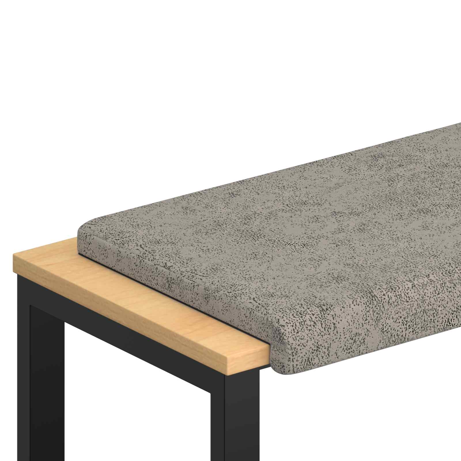 Bänk kudde Faux mockatyg Ljusgrå Djup 35 cm