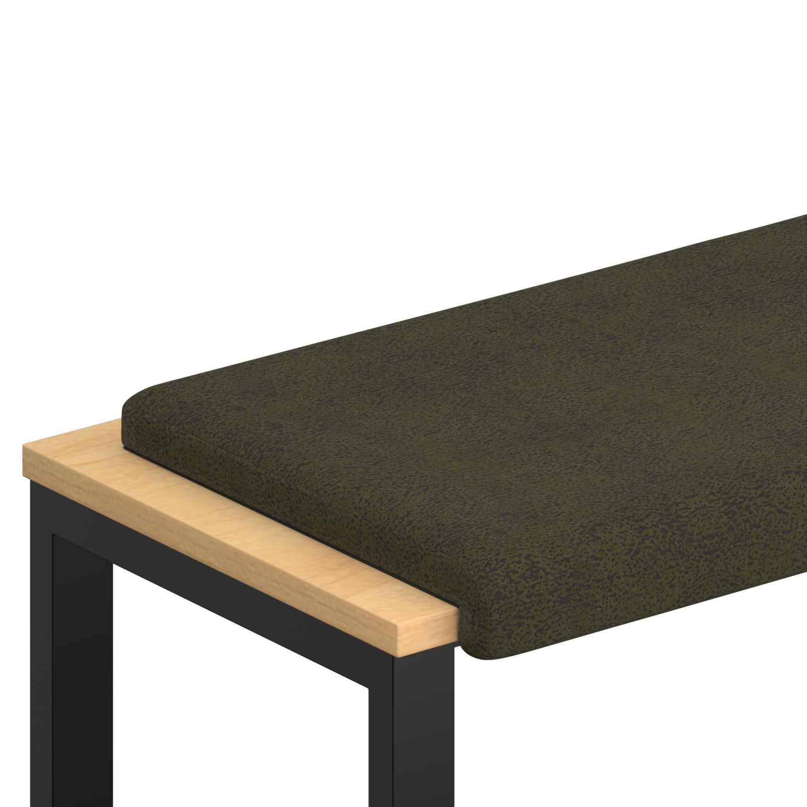 Bänk kudde Faux mockatyg Armégrön Djup 35 cm