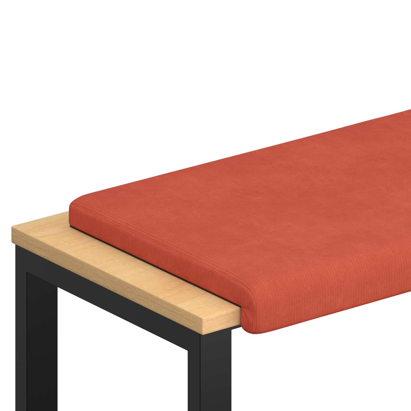 Bänk kudde manchester Röd orange Djup 35 cm