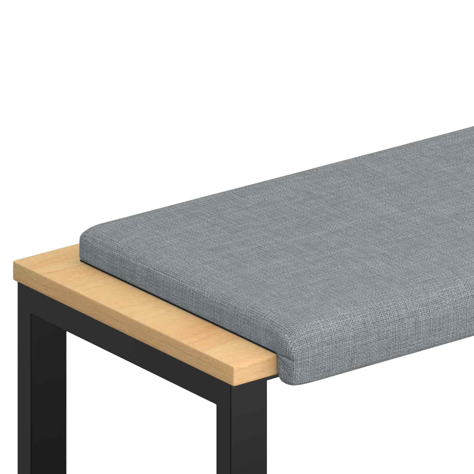 Bänk kudde Tyg Ljusgrå Djup 35 cm