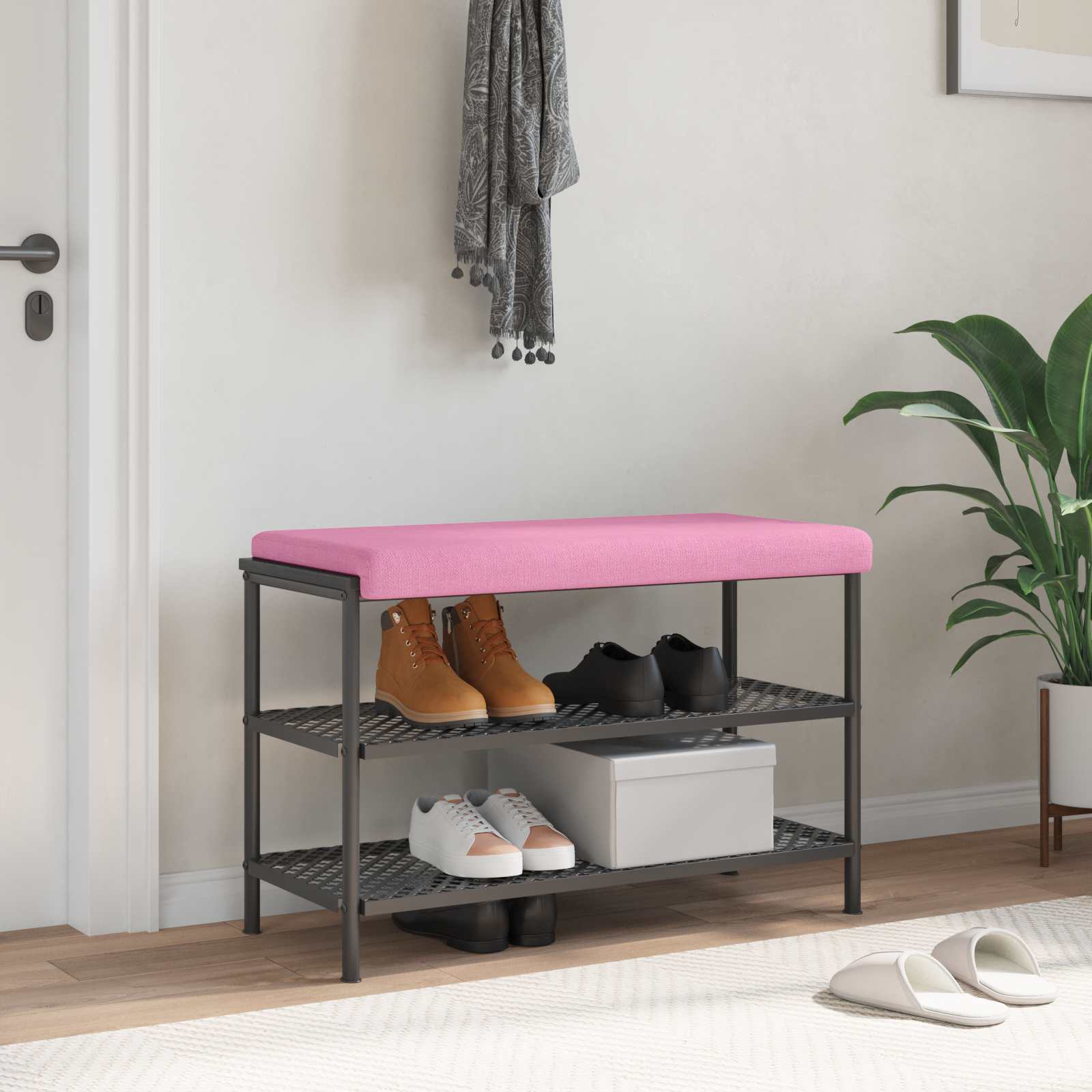Bänk kudde Tyg Rosa Djup 35 cm