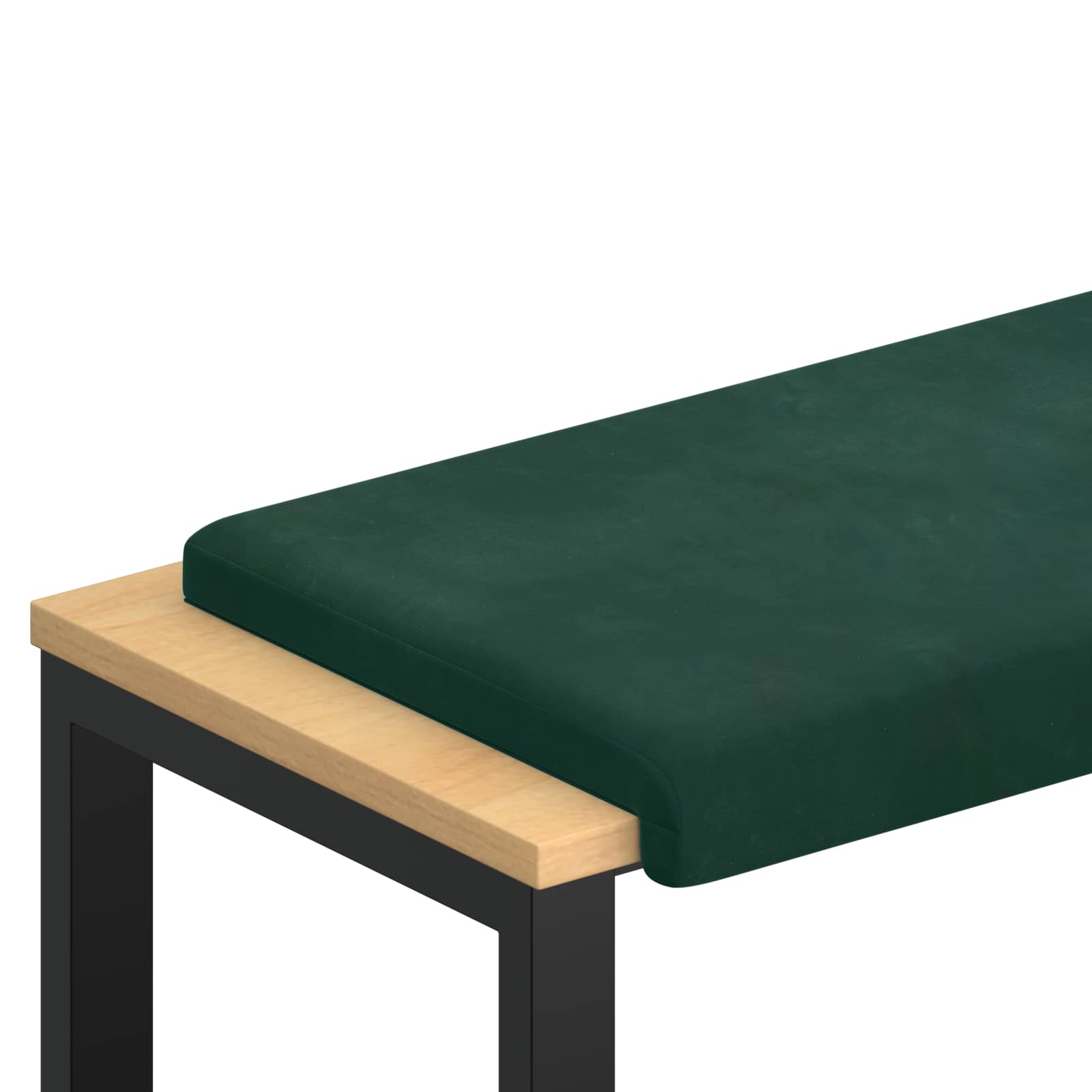 Bänk kudde Sammet Mörkgrön Djup 35 cm