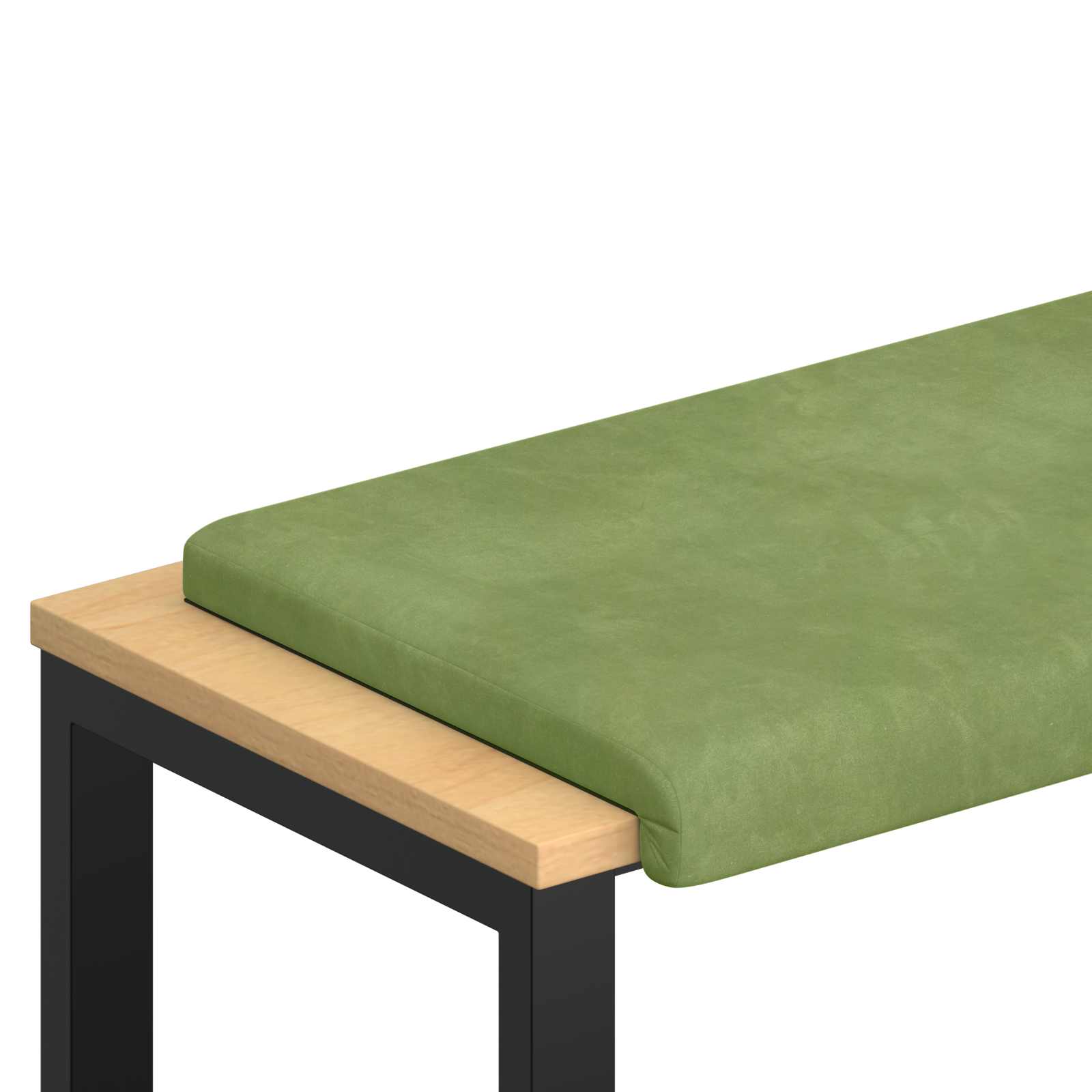 Bänk kudde Sammet Ljusgrön Djup 35 cm