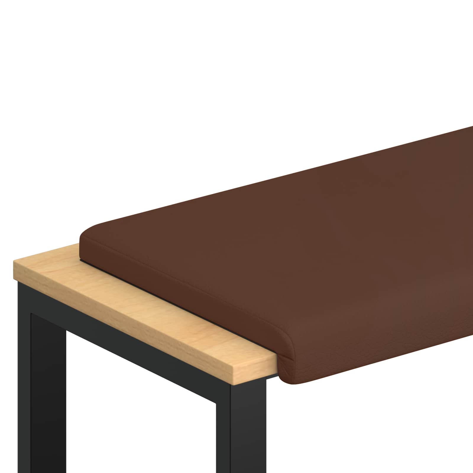 Bänk kudde Konstläder Brun Djup 35 cm