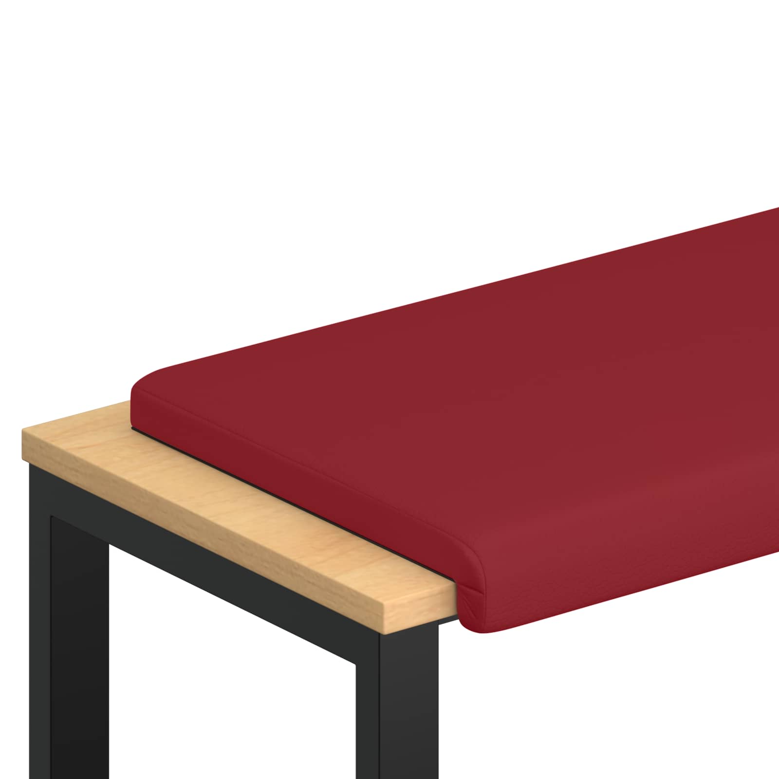Bänk kudde Konstläder Vinröd Djup 35 cm
