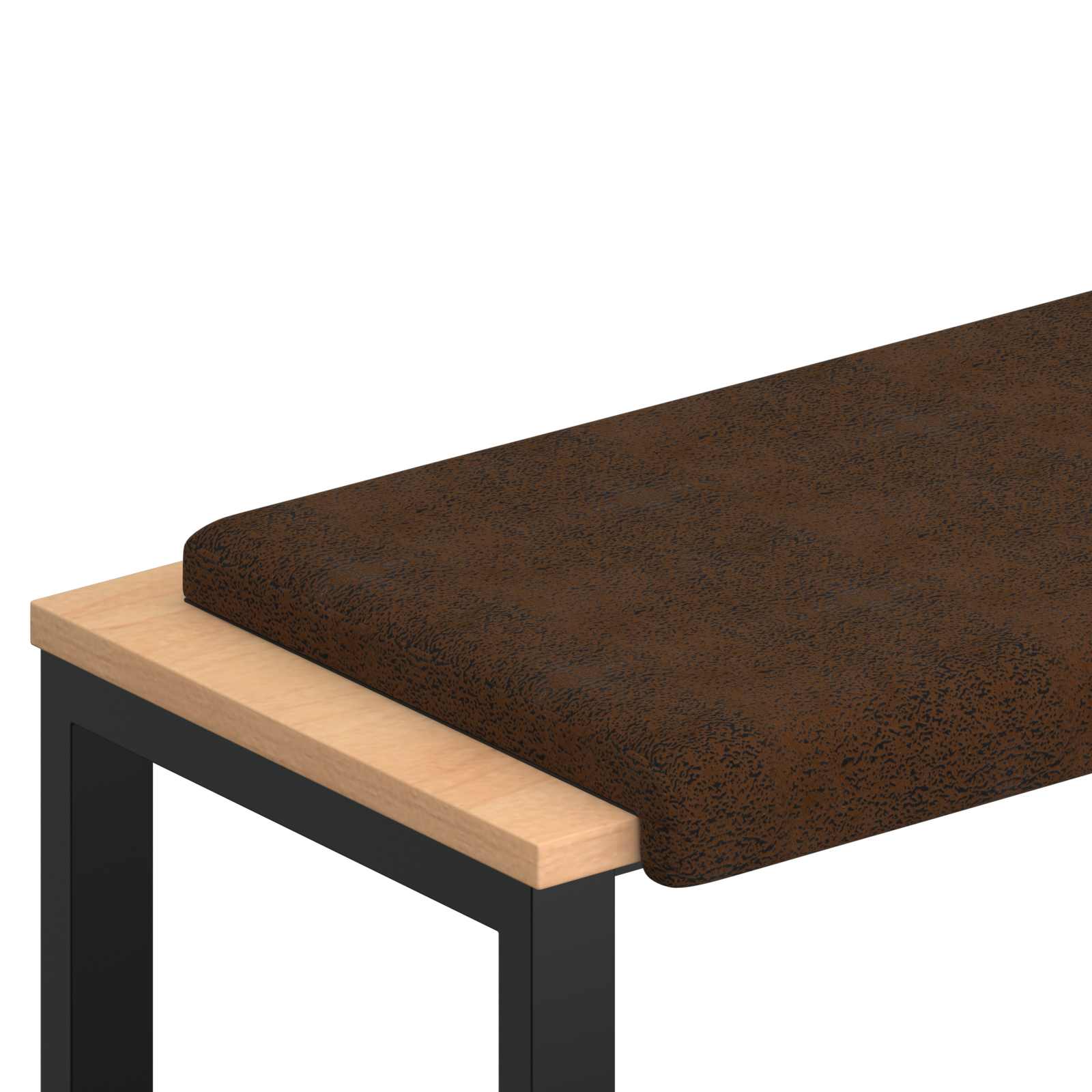 Bänk kudde Faux mockatyg Brun Djup 35 cm