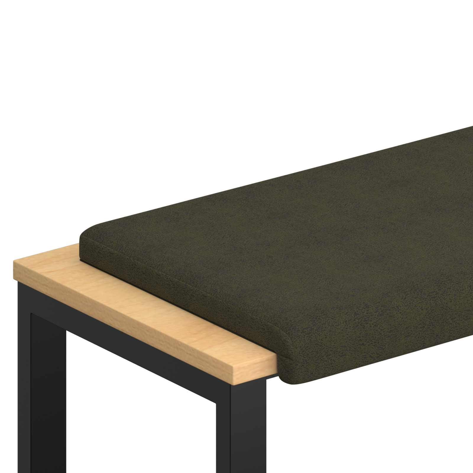 Bänk kudde Faux mockatyg Armégrön Djup 35 cm