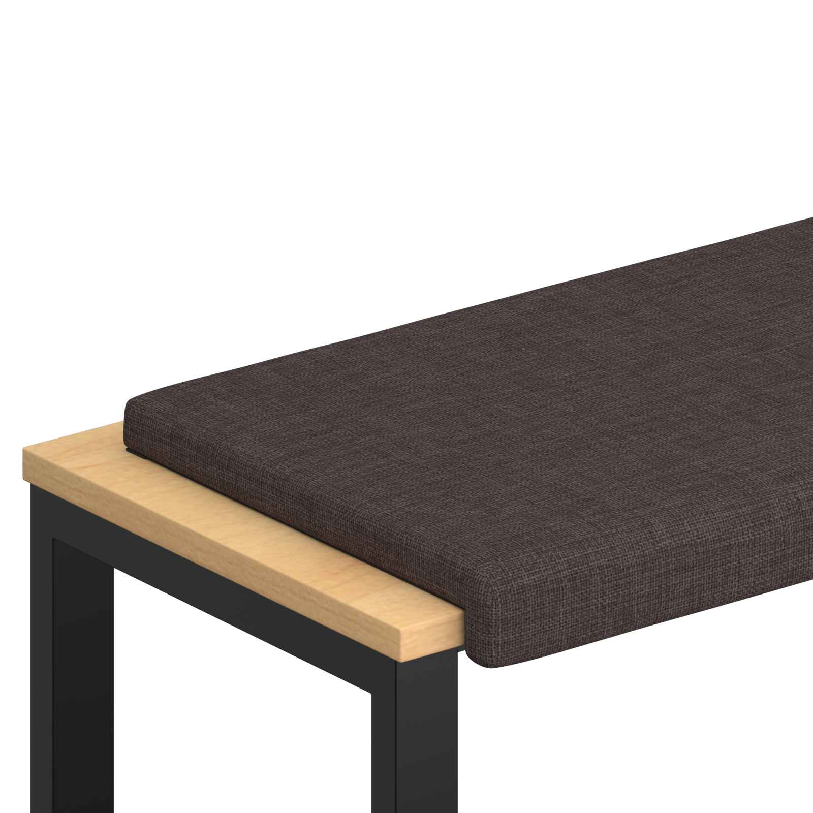 Bänk kudde Tyg Mörkbrun Djup 35 cm