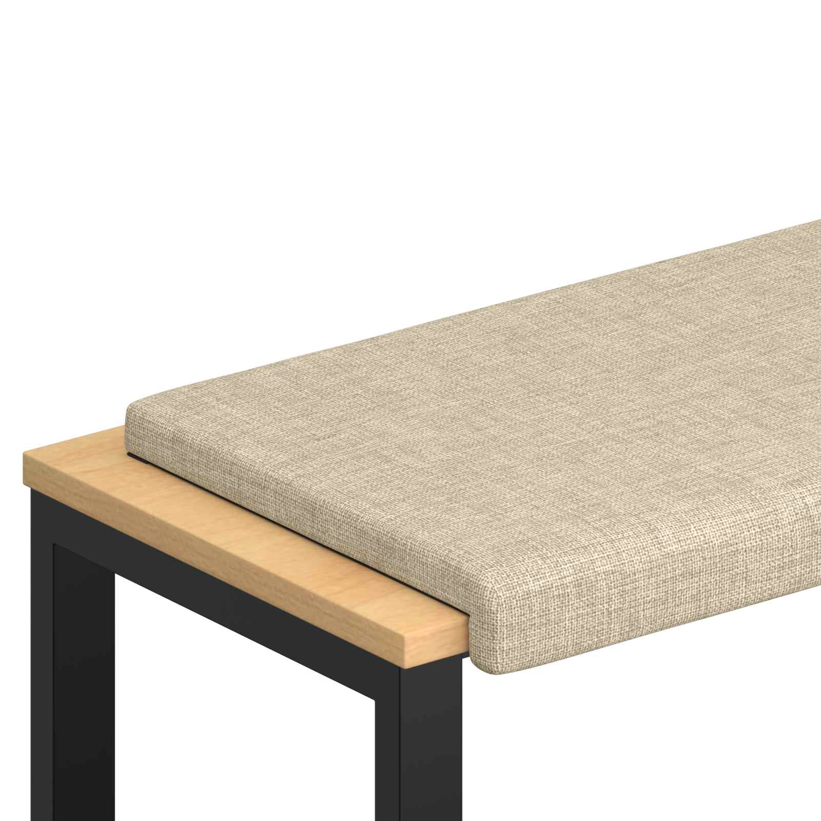 Bänk kudde Tyg Gräddvit Djup 35 cm