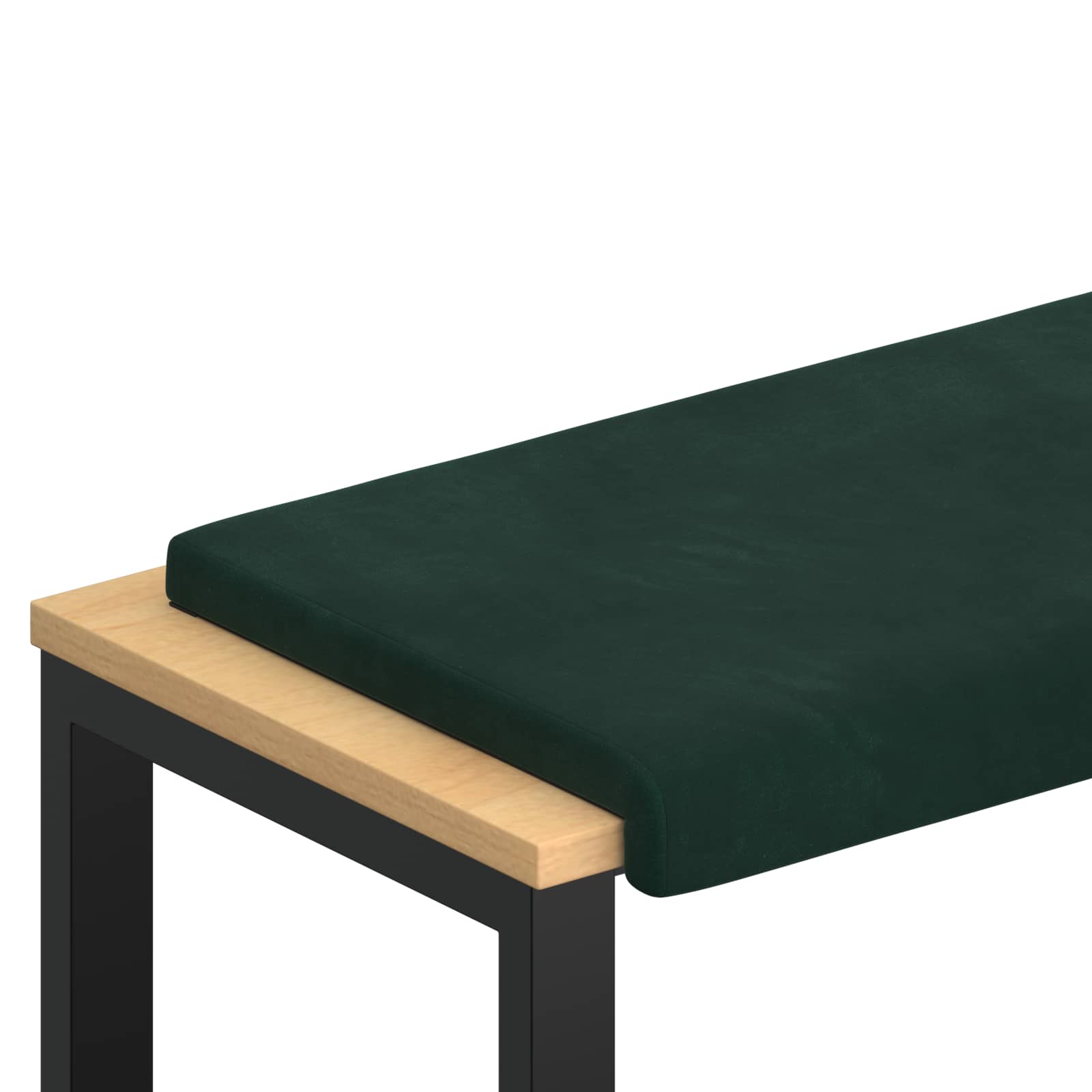 Bänk kudde Sammet Mörkgrön Djup 35 cm