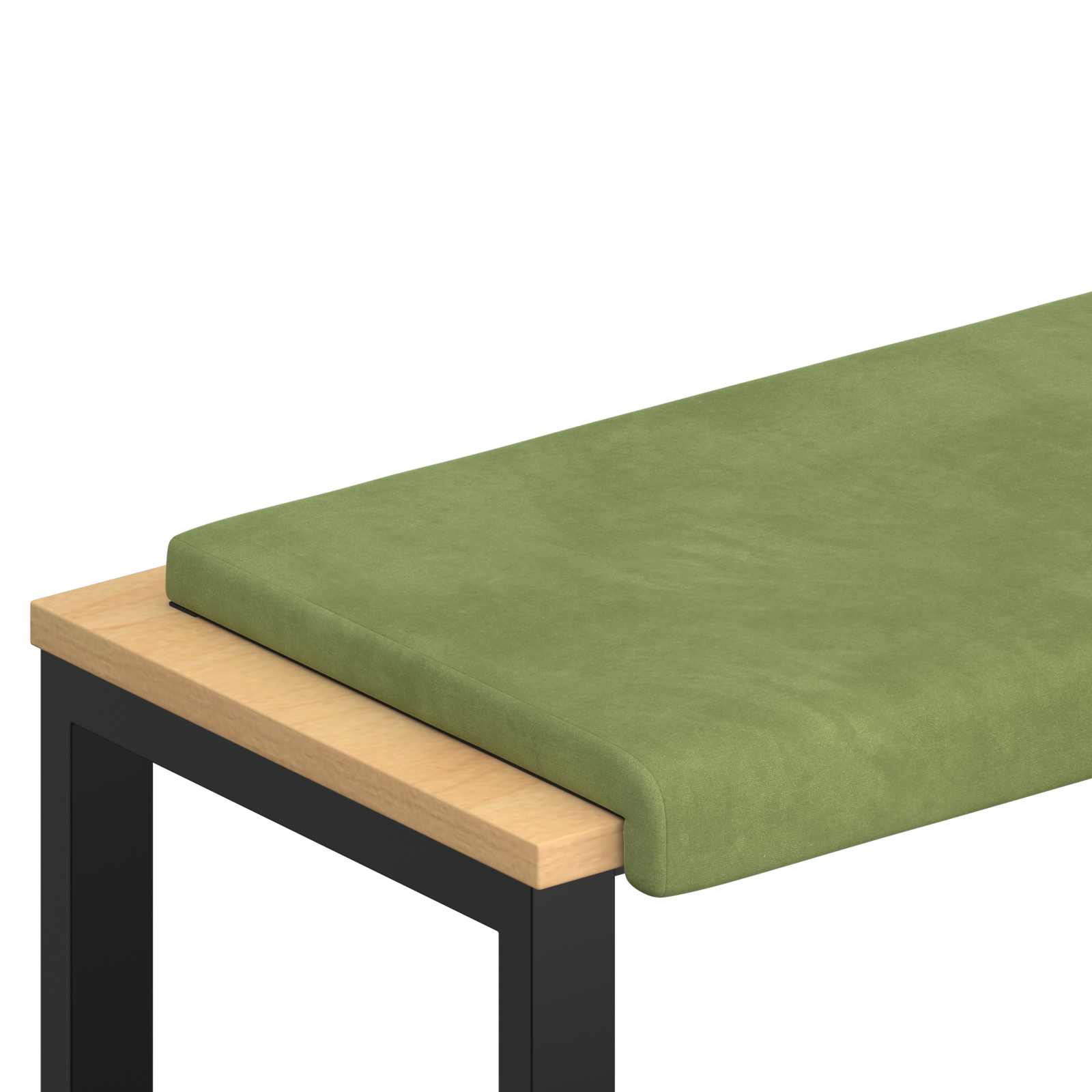 Bänk kudde Sammet Ljusgrön Djup 35 cm