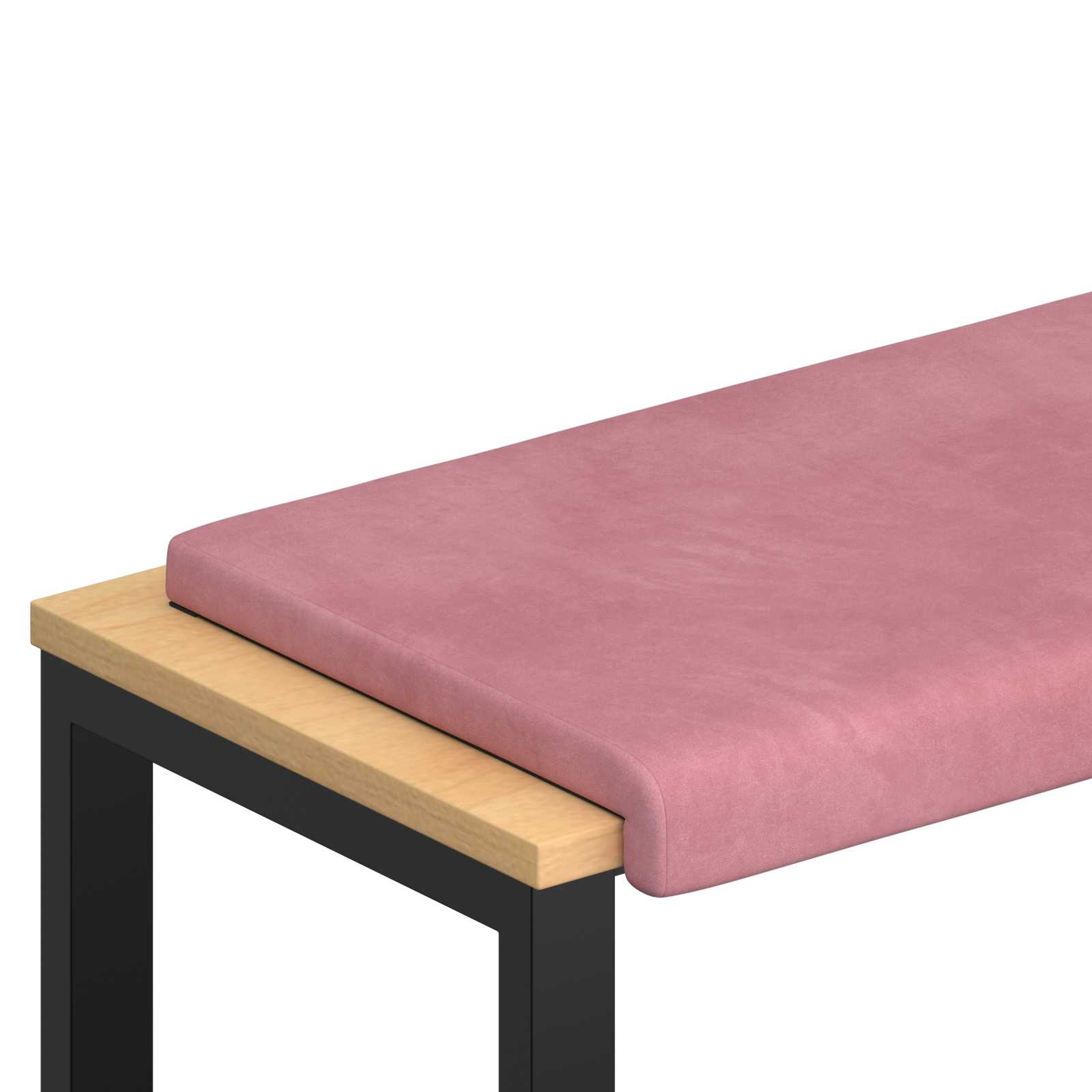 Bänk kudde Sammet Rosa Djup 35 cm