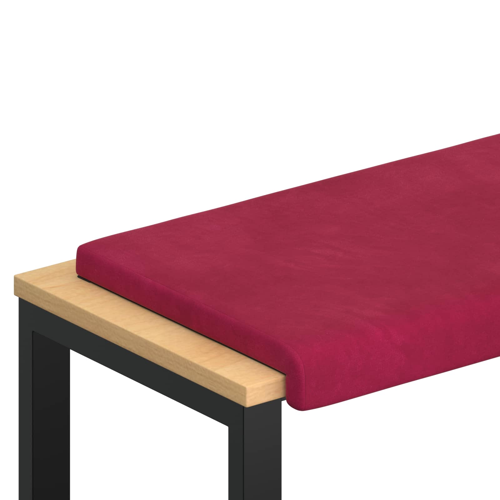 Bänk kudde Sammet Vinröd Djup 35 cm