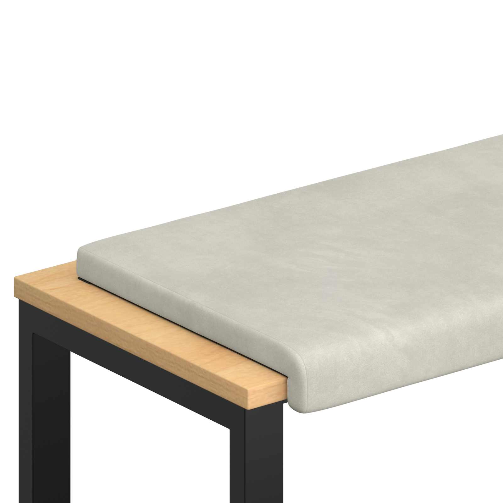 Bänk kudde Sammet Gräddvit Djup 35 cm