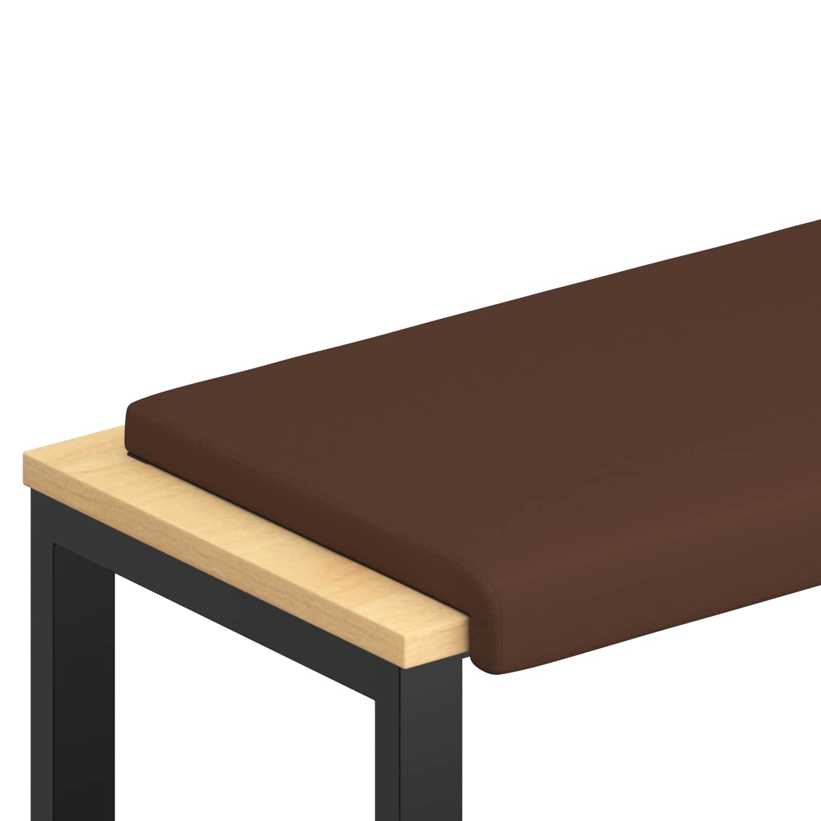 Bänk kudde Konstläder Brun Djup 35 cm