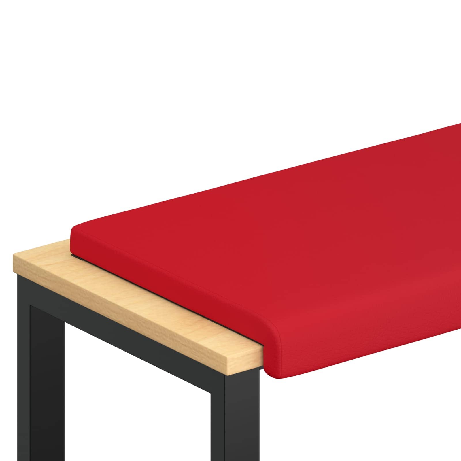 Bänk kudde Konstläder Röd Djup 35 cm