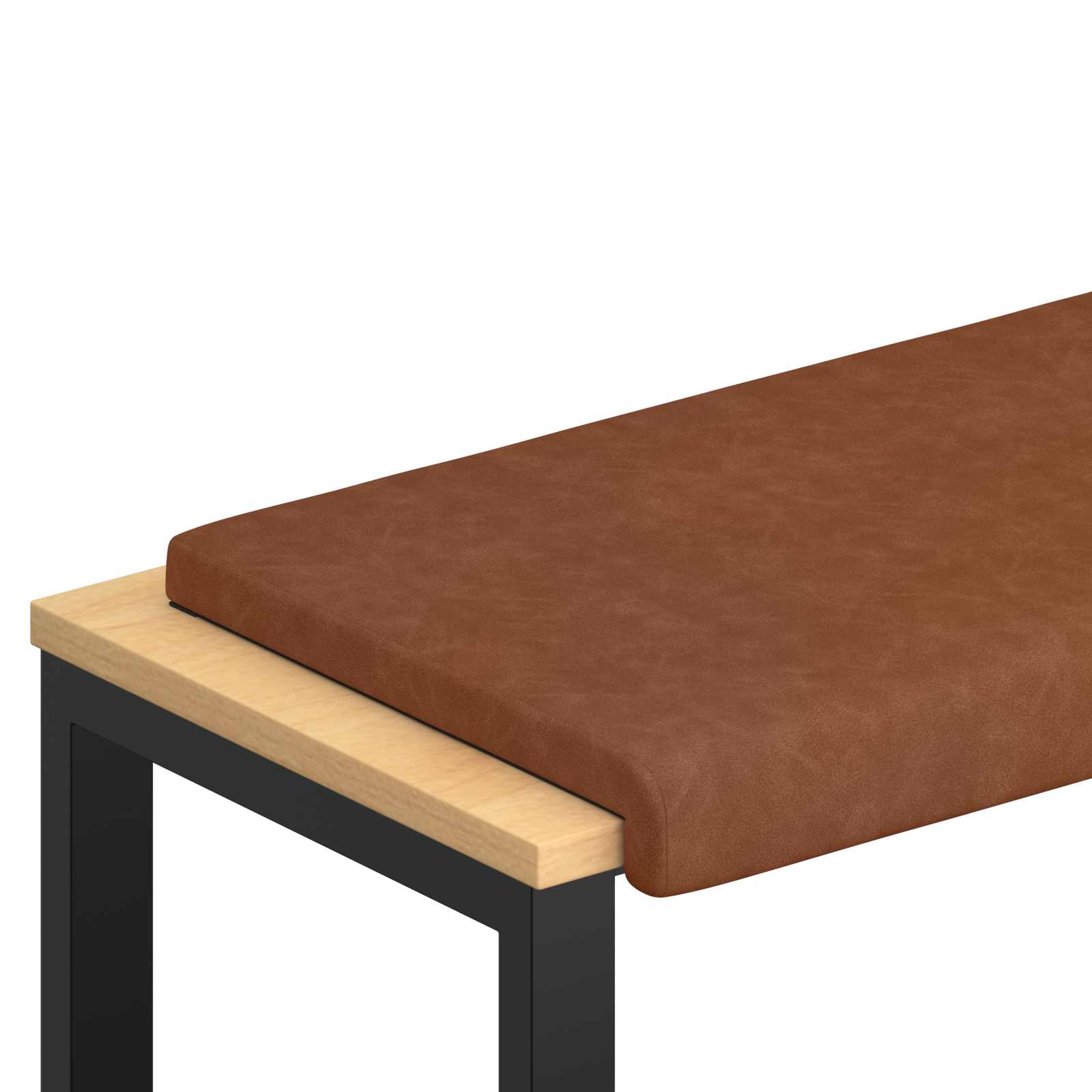 Bänk kudde Konstläder Brun Djup 35 cm
