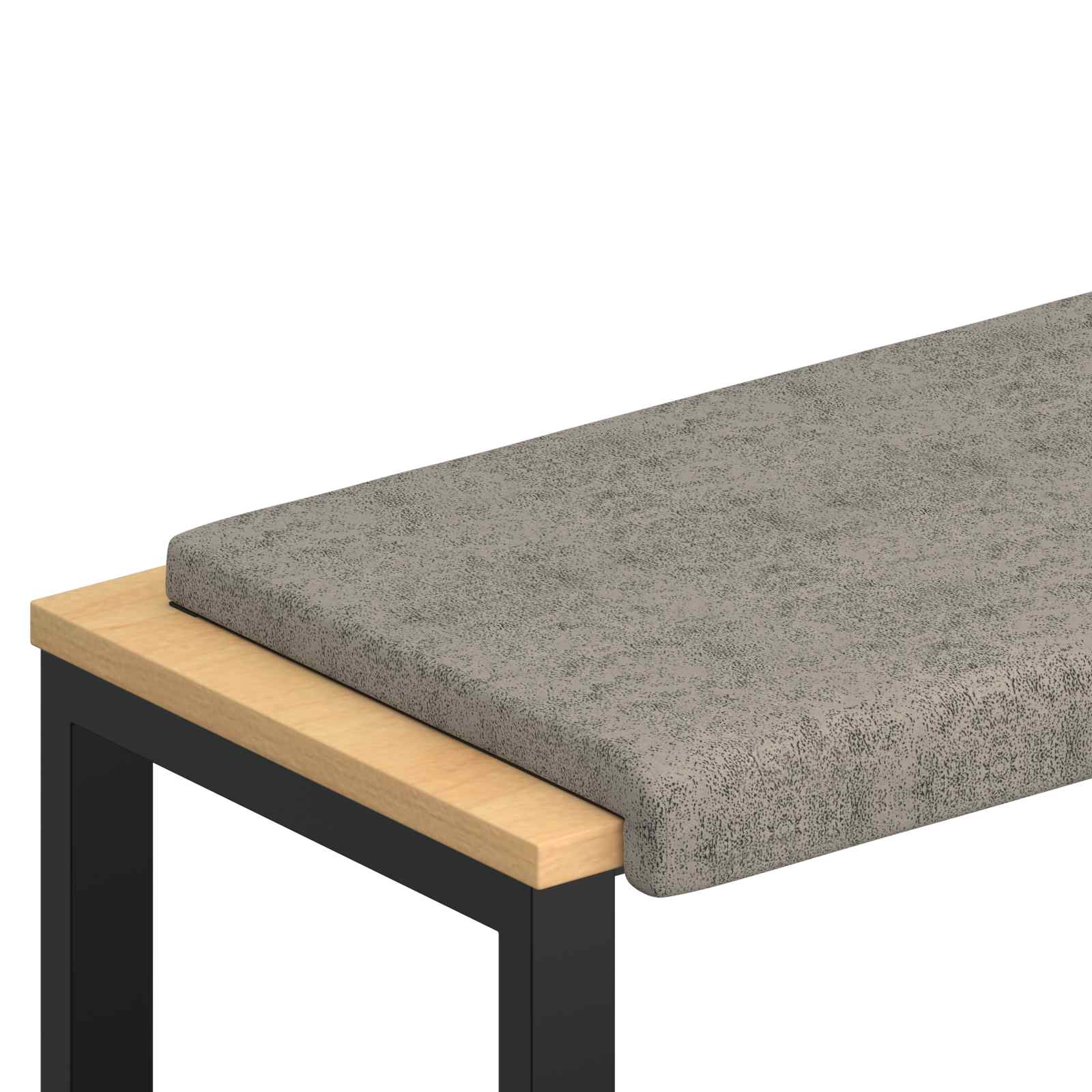 Bänk kudde Faux mockatyg Ljusgrå Djup 35 cm