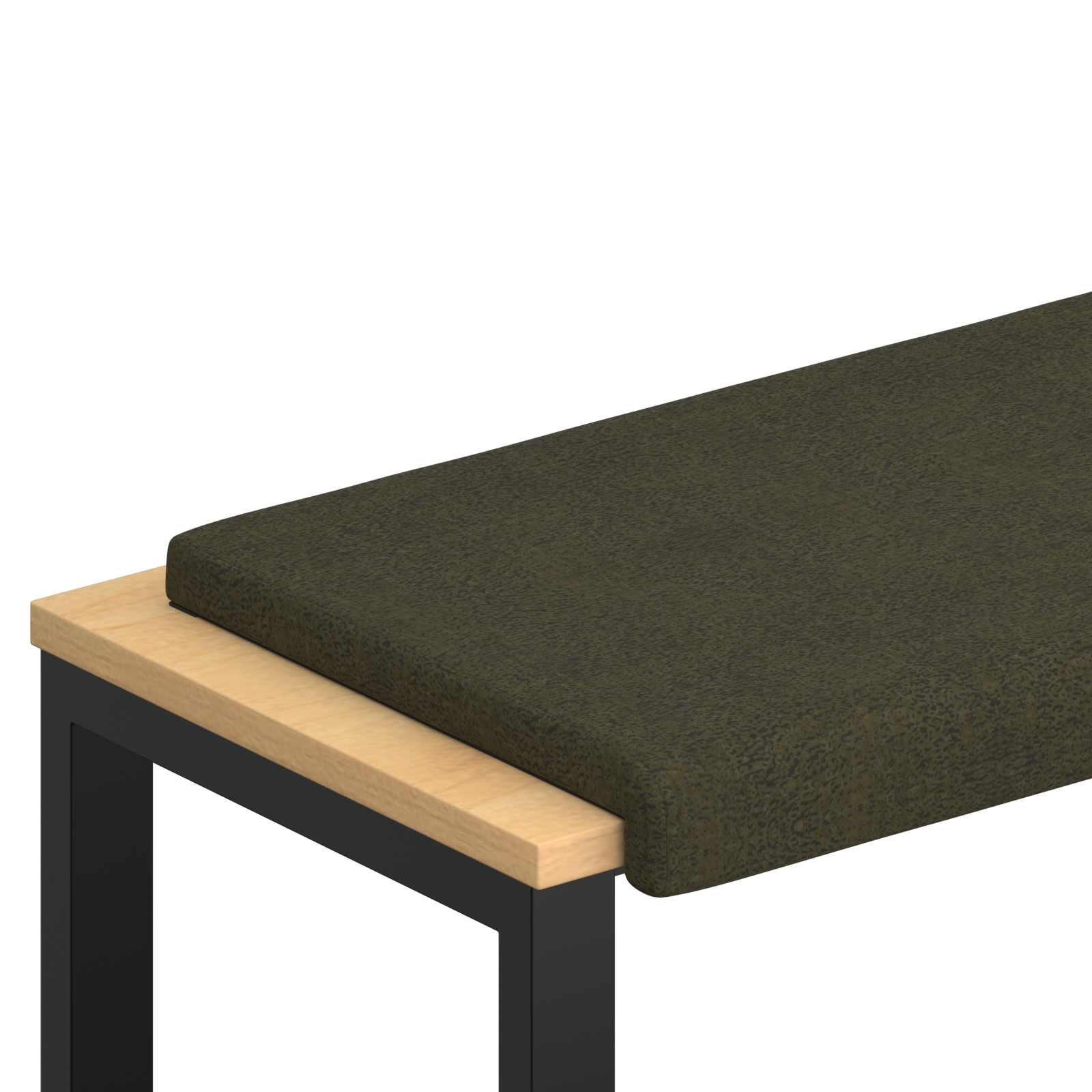 Bänk kudde Faux mockatyg Armégrön Djup 35 cm