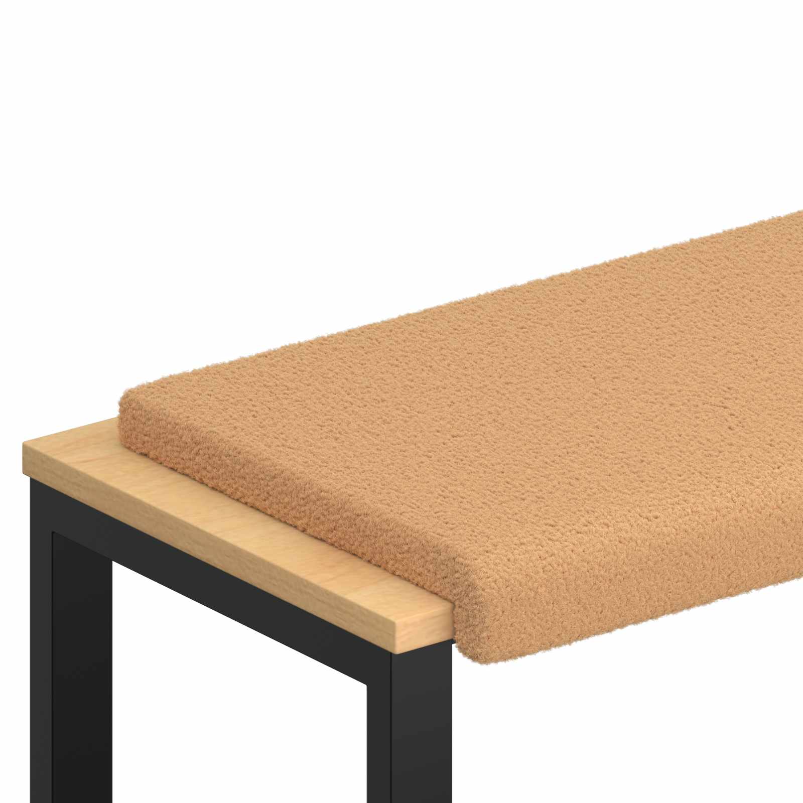 Bänk kudde Sherpa tyg Beige Djup 35 cm