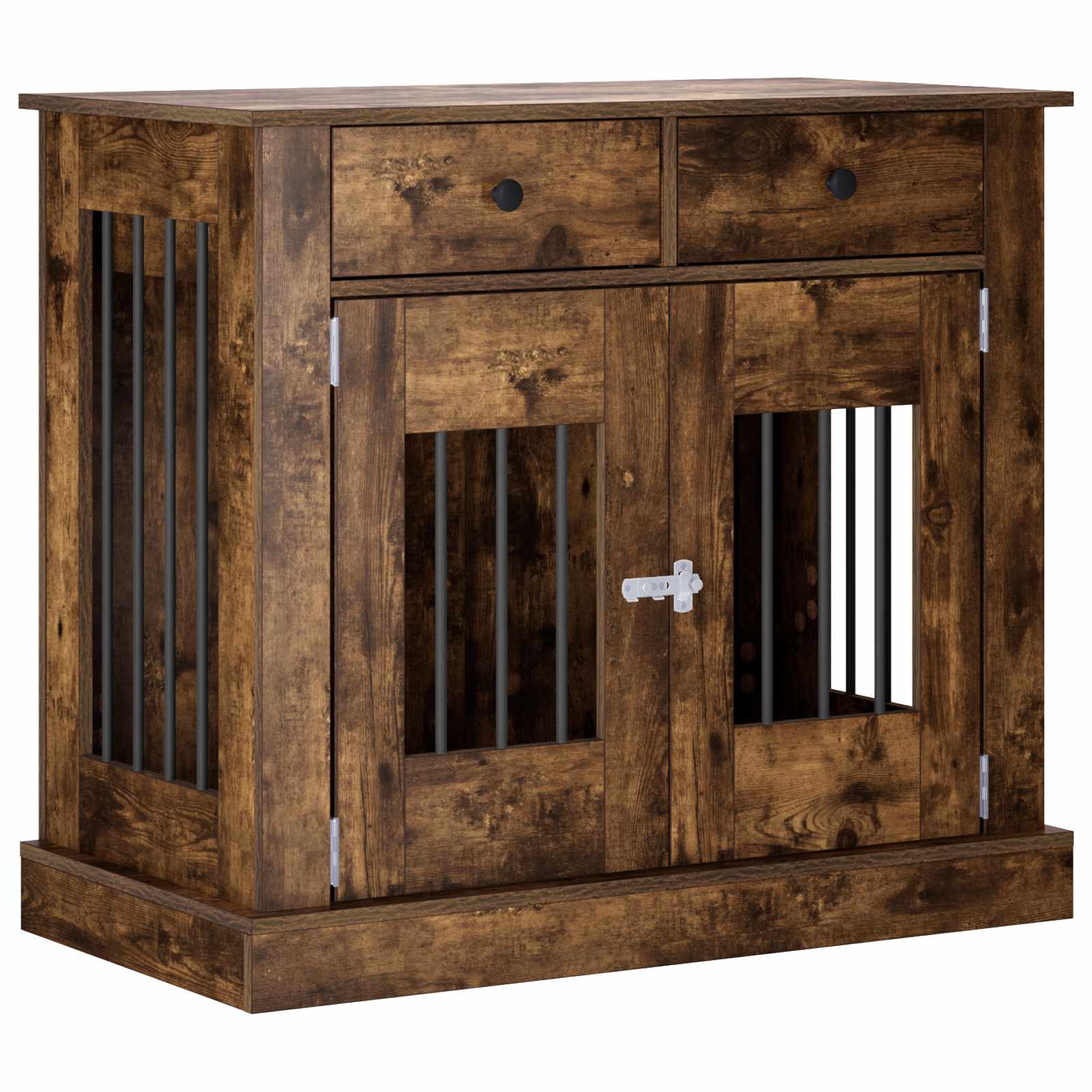 Hundbur möbel Rökt ek 90 x 47,5 x 80 cm Konstruerat trä