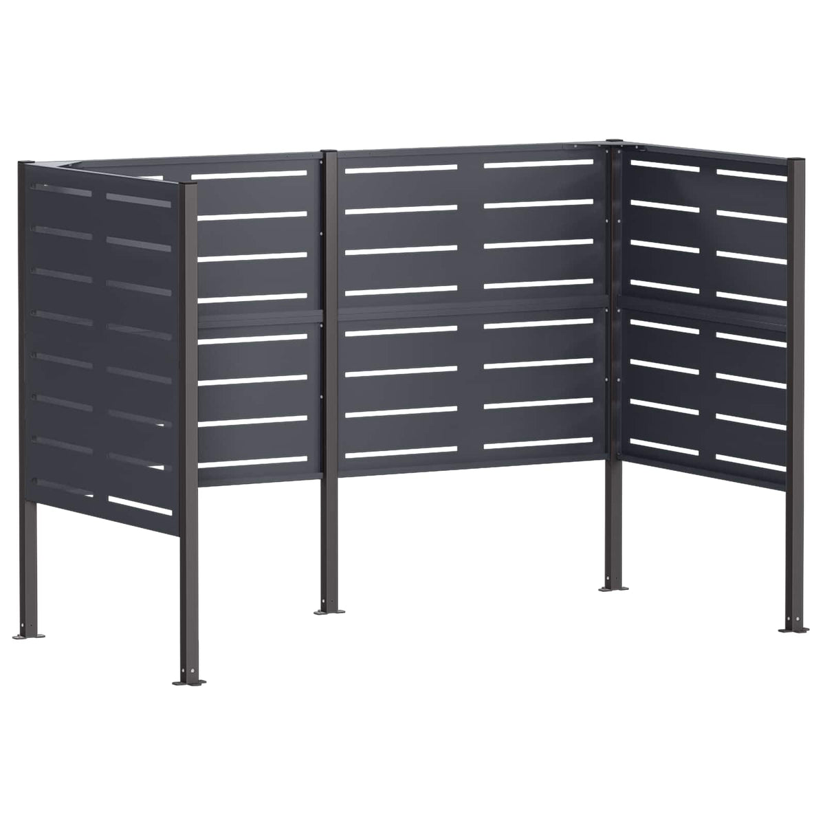 Soptunneskärm 167 x 85 x 113 cm Stål Antracit