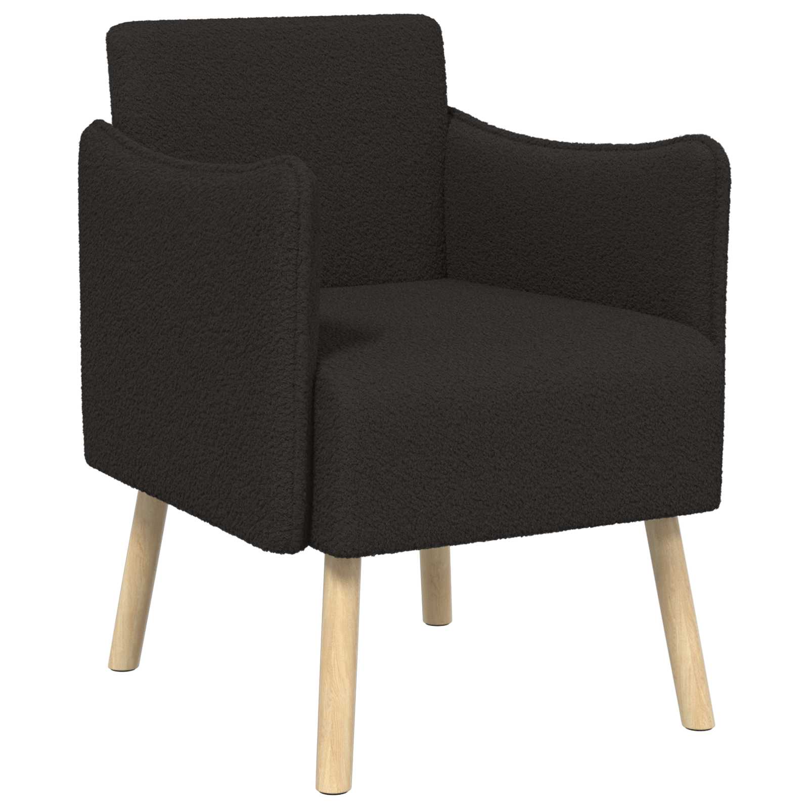 Accentfåtölj Svart Bouclé