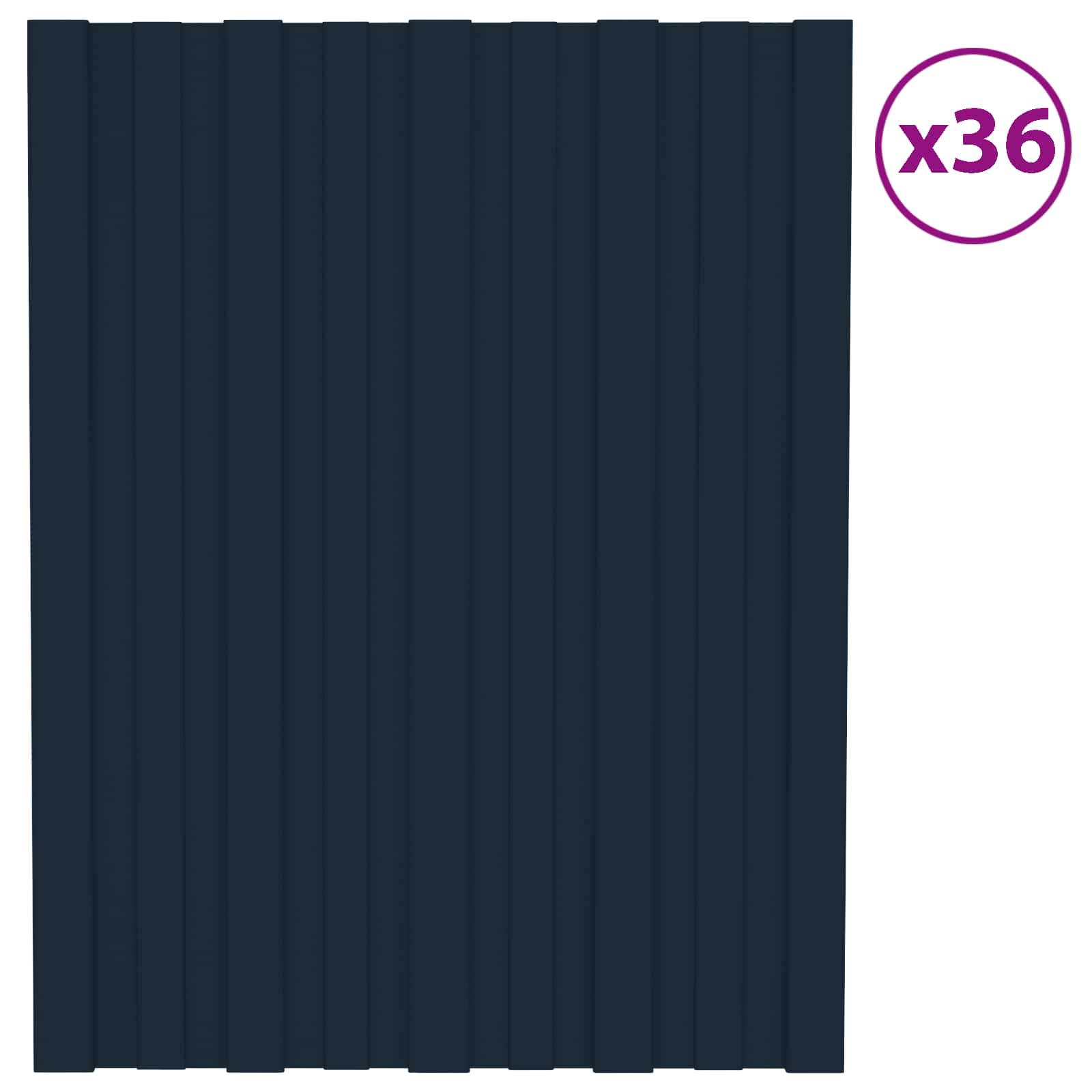 Takpanel 36 st Antracit 60 x 45 cm Galvaniserat stål
