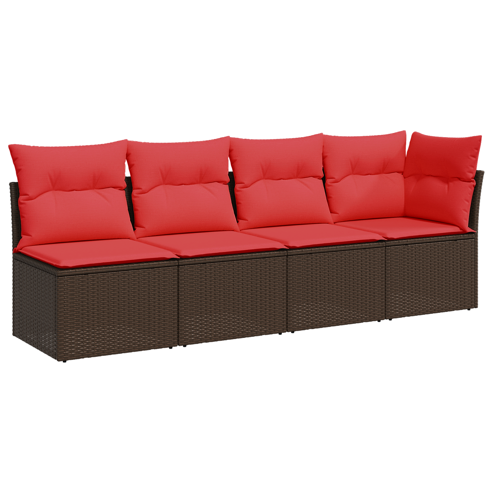 | Trädgårdsoffa | med kudde Brun 227 x 62 x 69 cm konstrotting