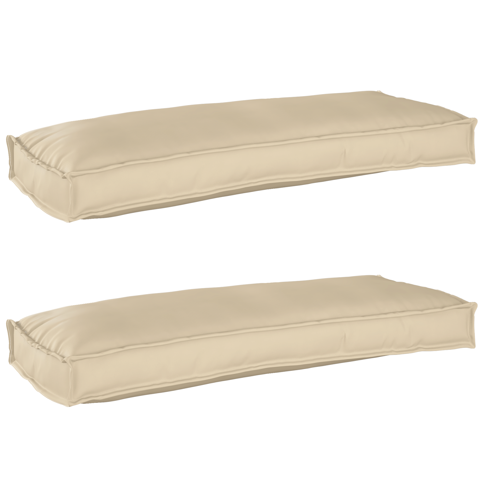 Pallkuddset 2 pcs Beige 100 x 40 x 8 cm Oxford Tyg