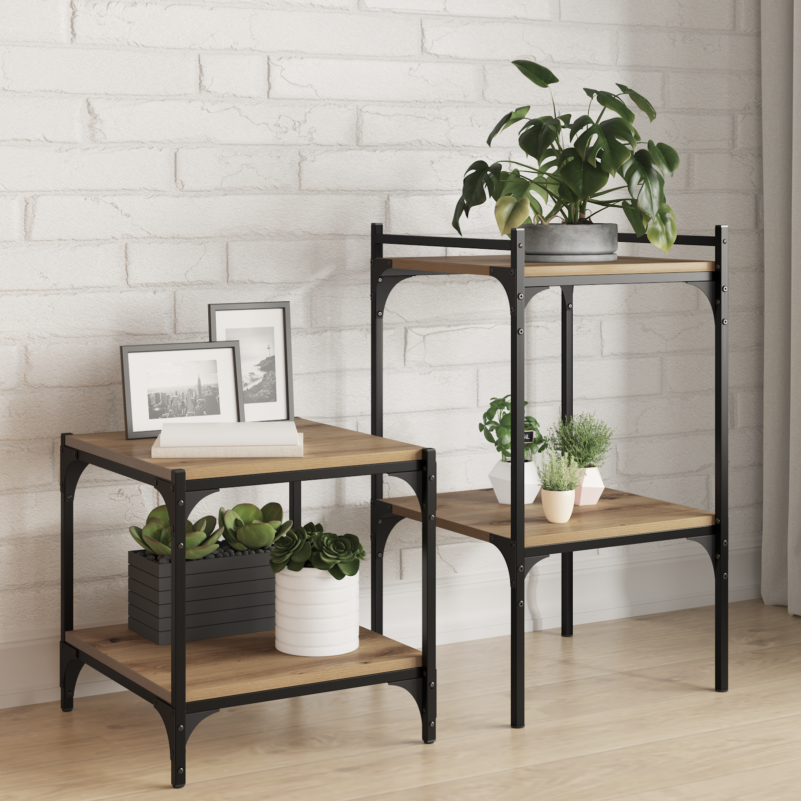 Bokhylla Bräda 3 nivåer 4 st 40 x 40 x 1,5 cm Konstruerat trä