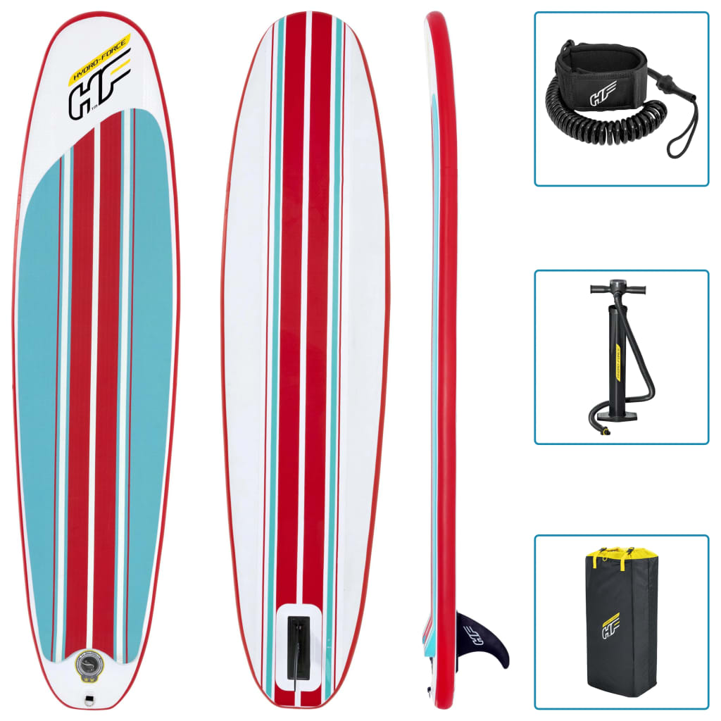 Bestway Uppblåsbar SUP-bräda Hydro-Force Compact Surf 8 243x57x7 cm