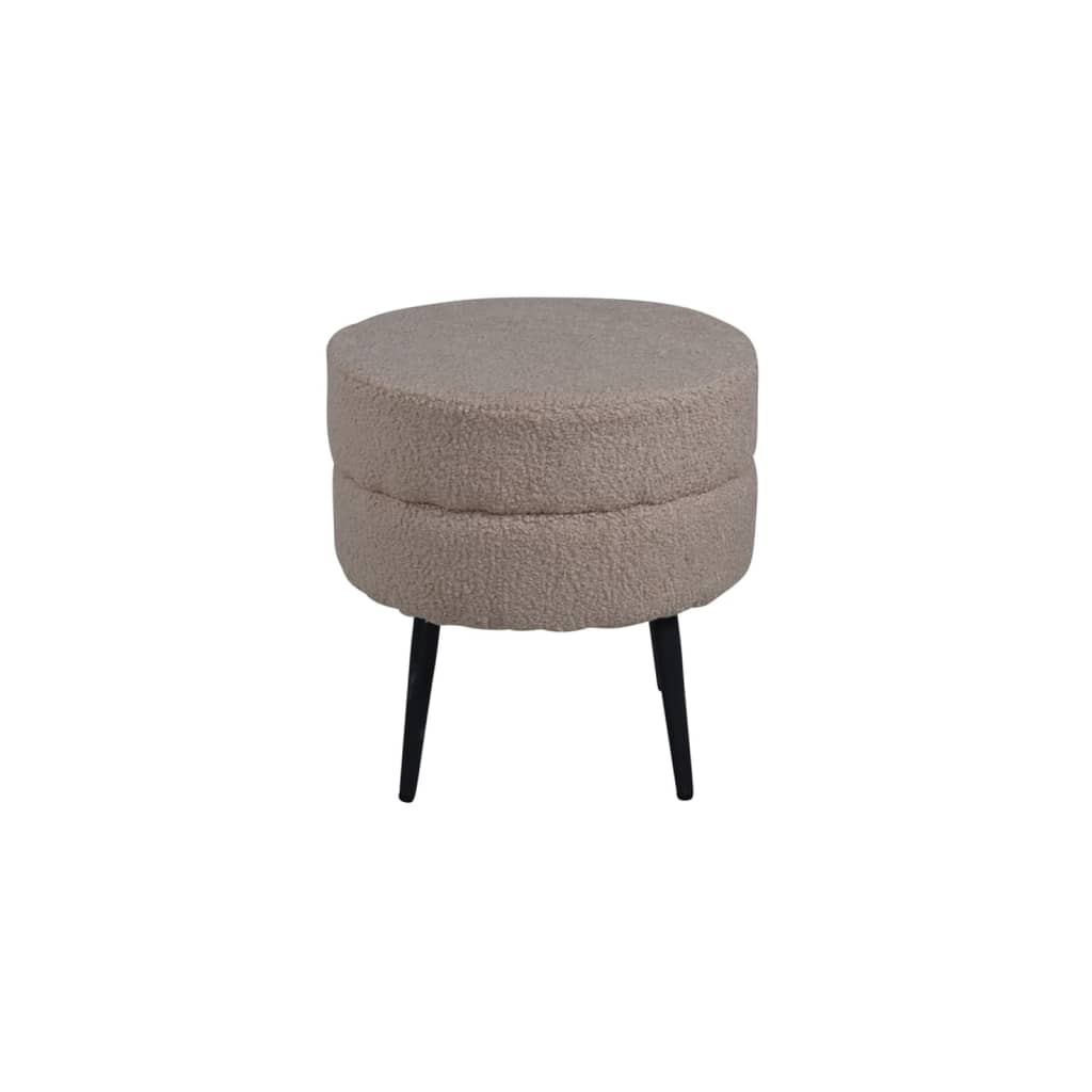 Venture Home Sittpuff Pot 40x40x40 cm teddytyg beige och svart