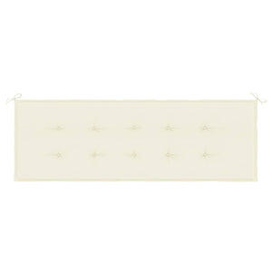 Bänkdyna för trädgården gräddvit 150x50x4 cm oxfordtyg