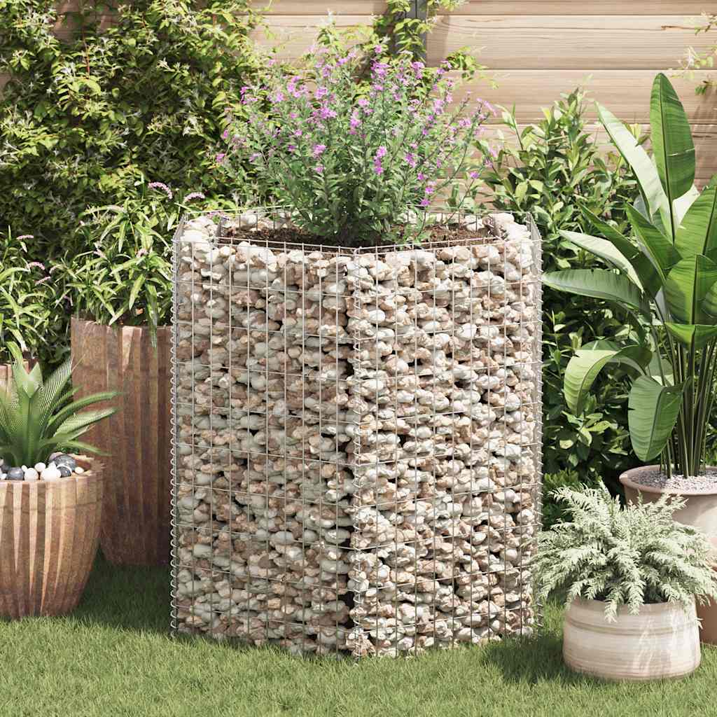 Hexagonal planteringsgabion upphöjd 100x90x100 cm