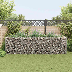 Planteringsgabion upphöjd stål 360x90x100 cm