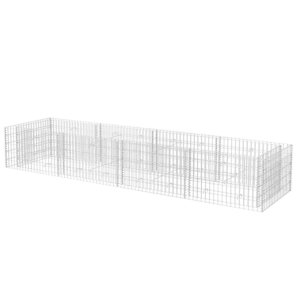 Planteringsgabion upphöjd stål 360x90x50 cm