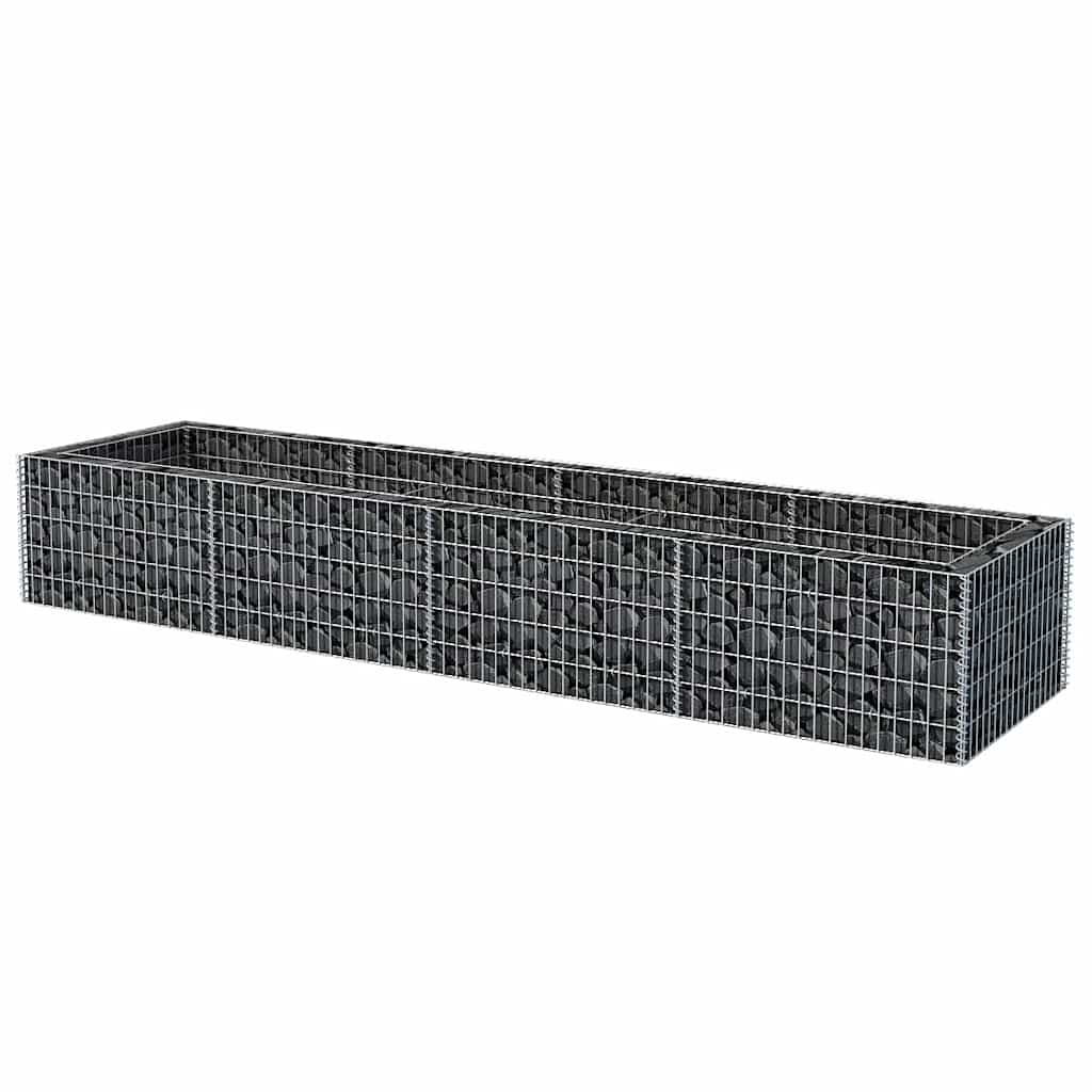Planteringsgabion upphöjd stål 360x90x50 cm