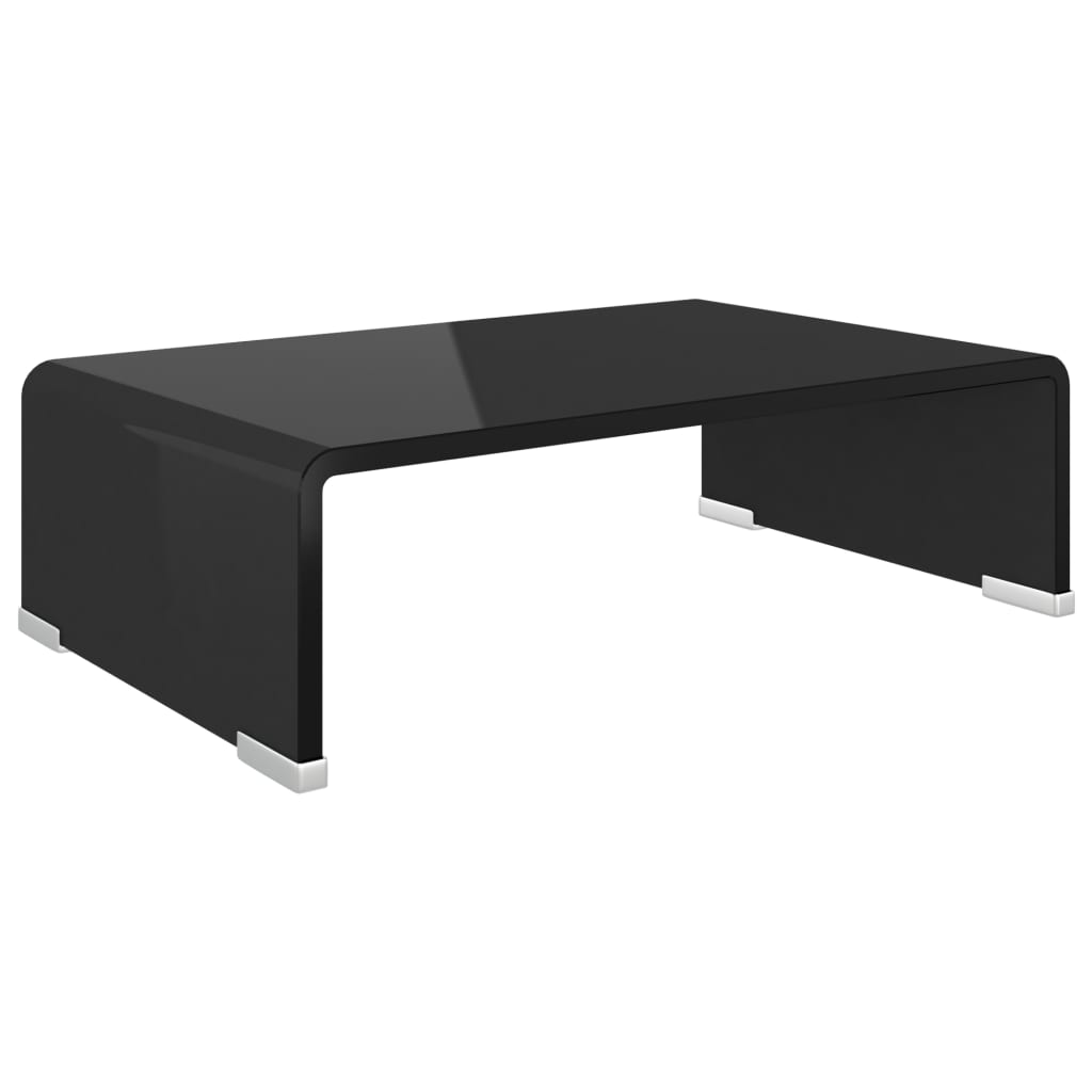 TV-bord glas svart 40x25x11 cm