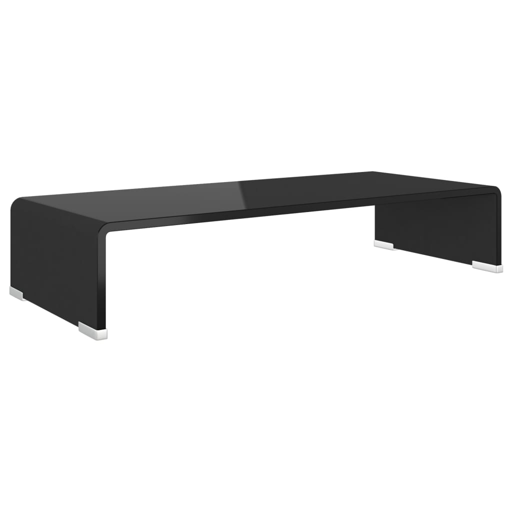 TV-bord glas svart 60x25x11 cm