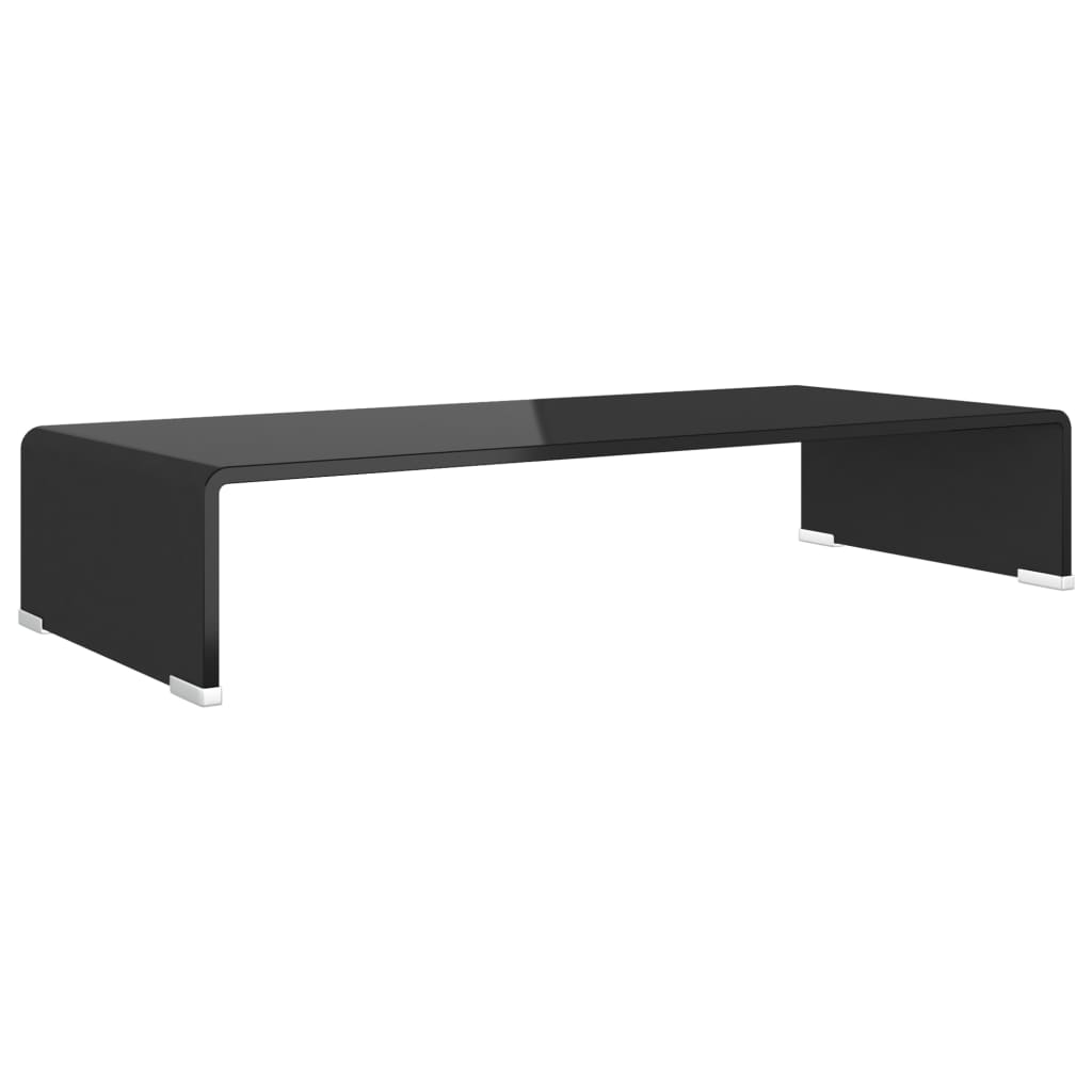 TV-bord glas svart 70x30x13 cm