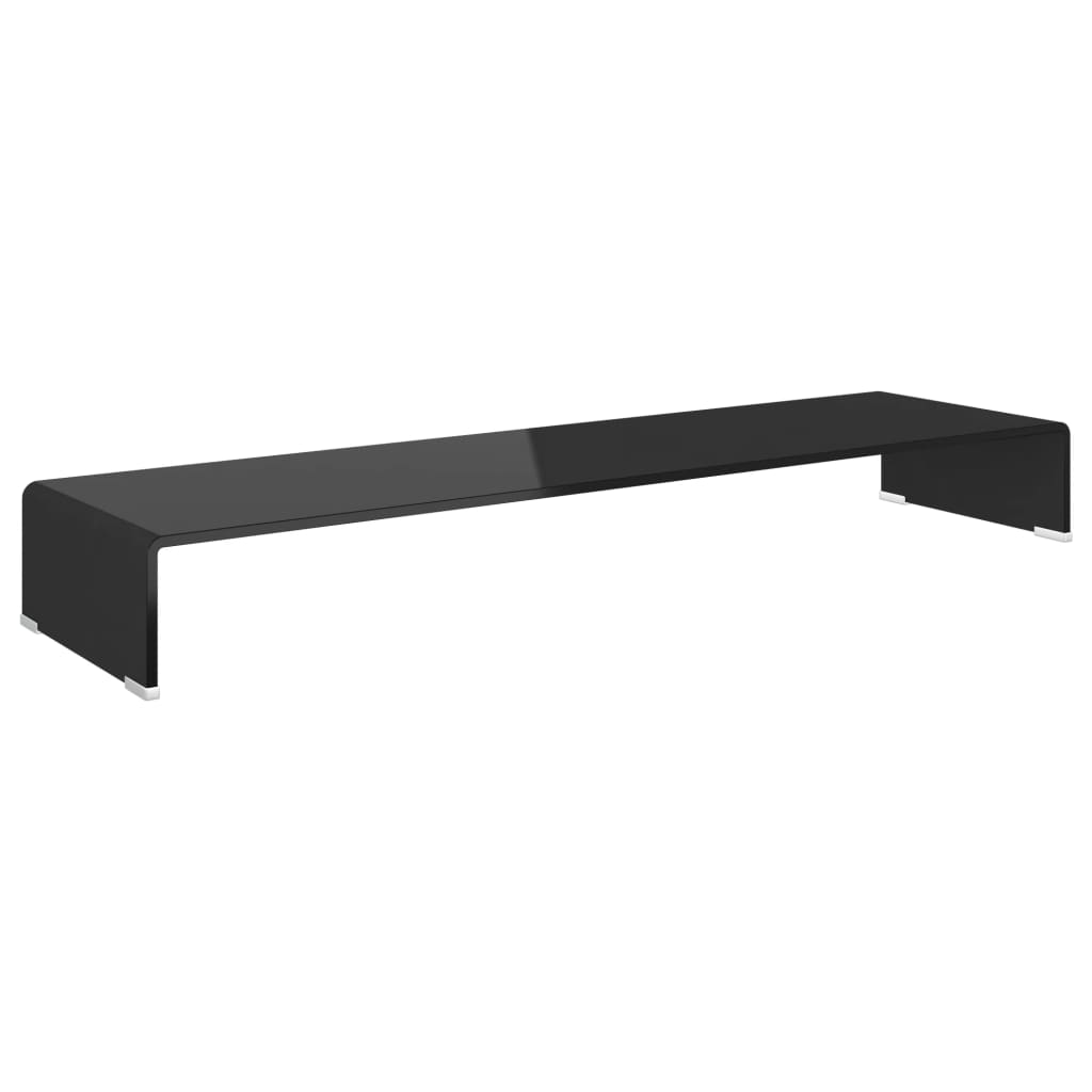 TV-bord glas svart 110x30x13 cm